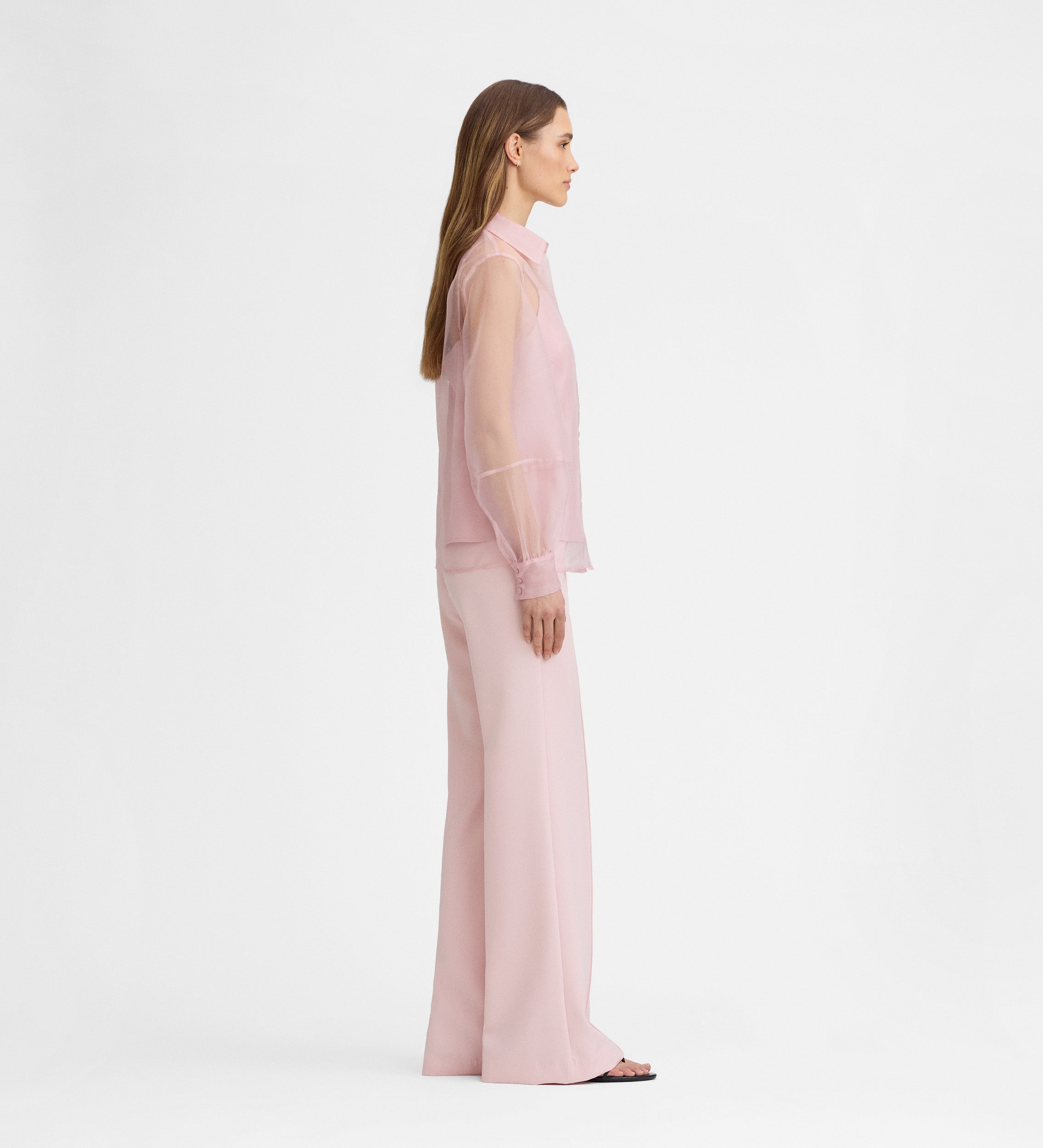 Long-sleeved organza blouse