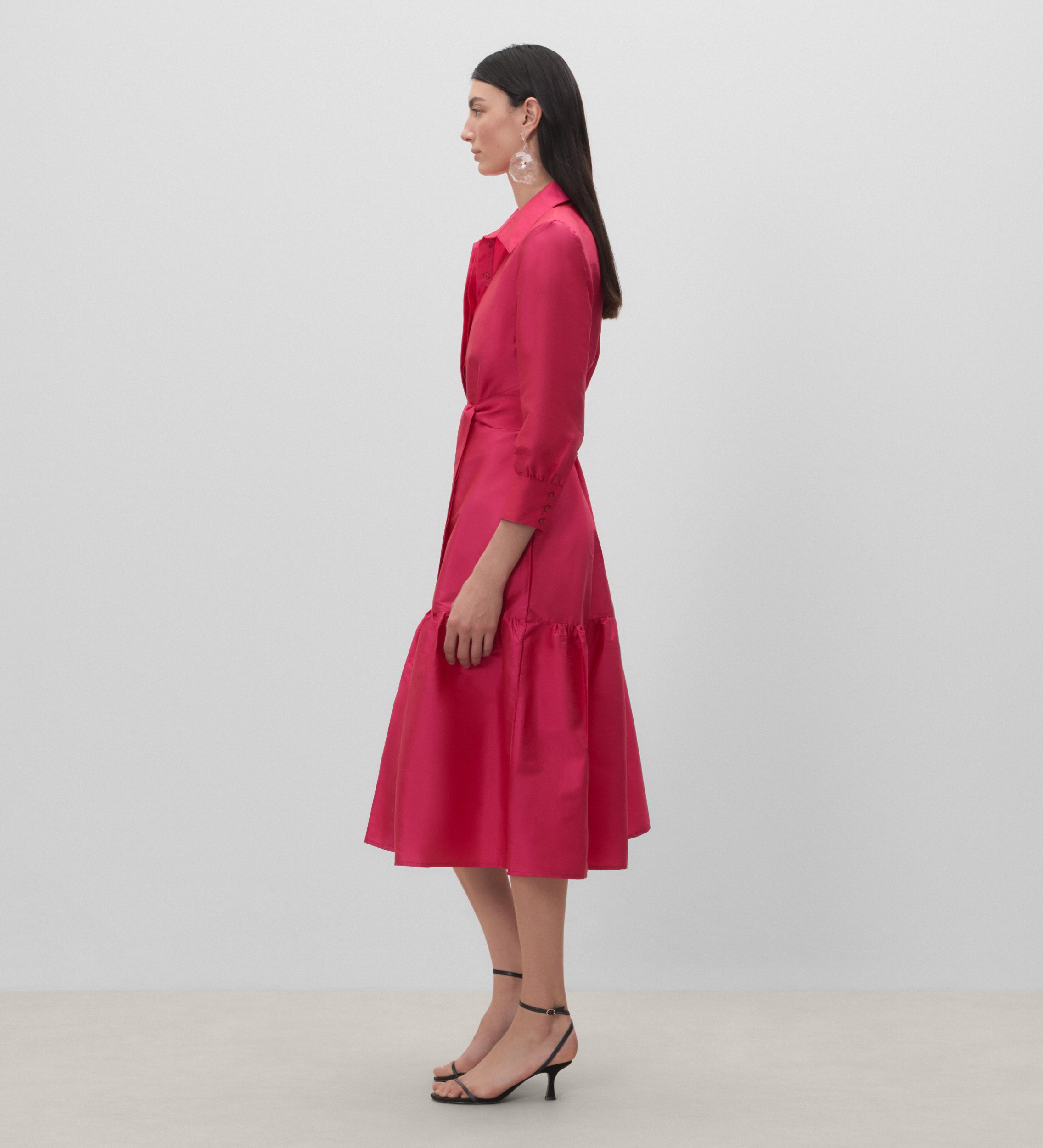 Robe chemise en taffetas