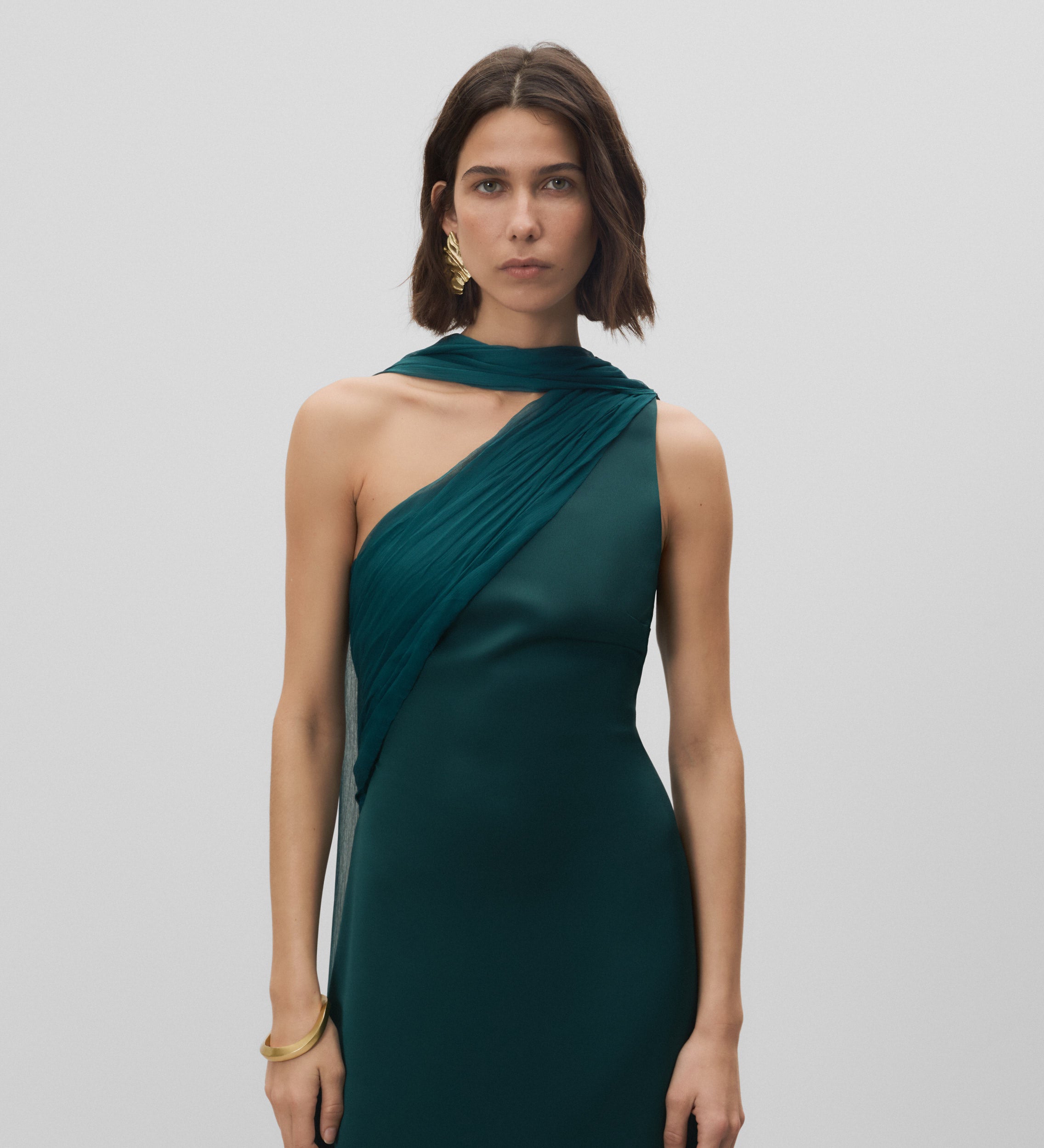 Robe longue asymétrique