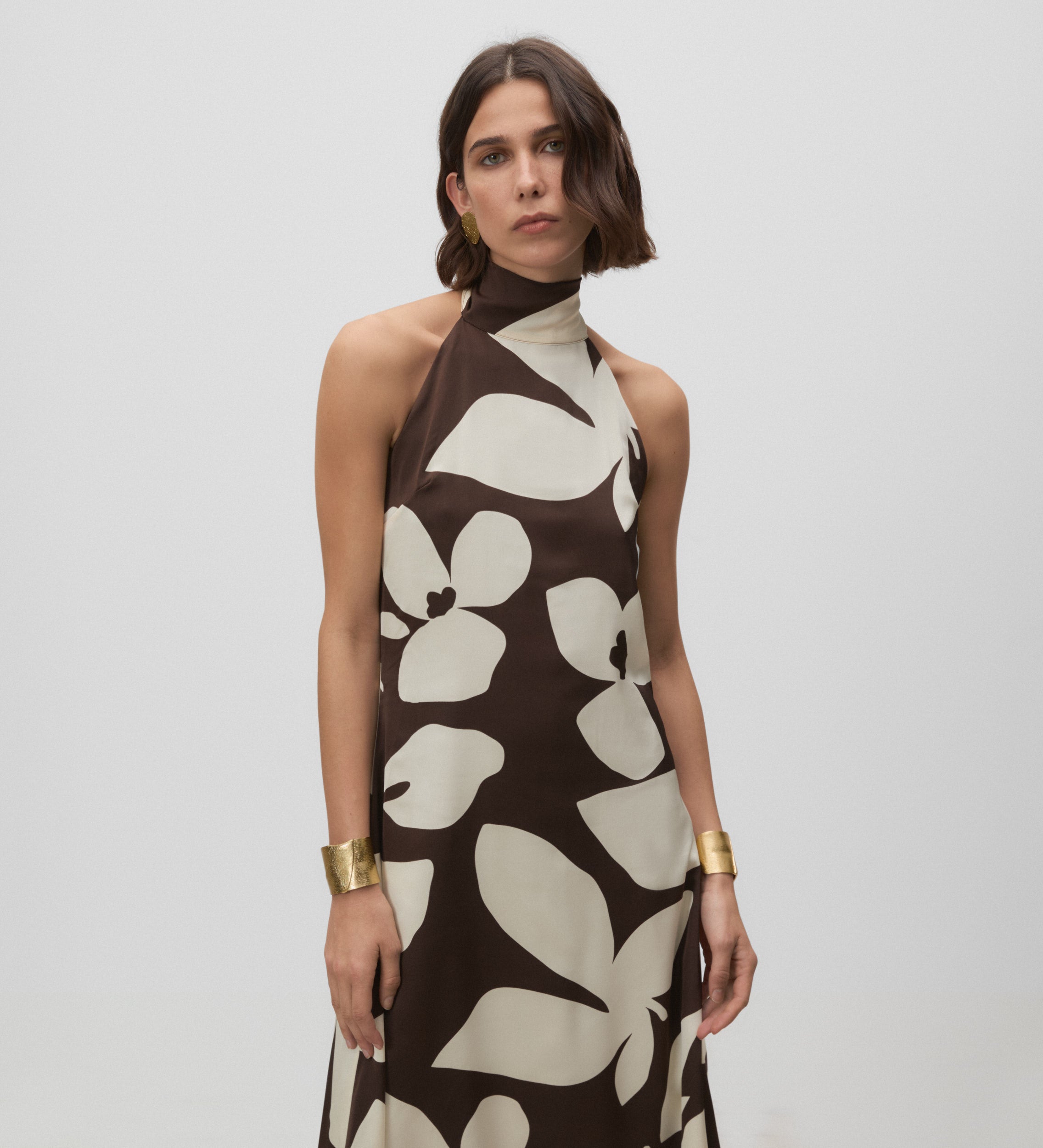 Pulsera dorada ancha