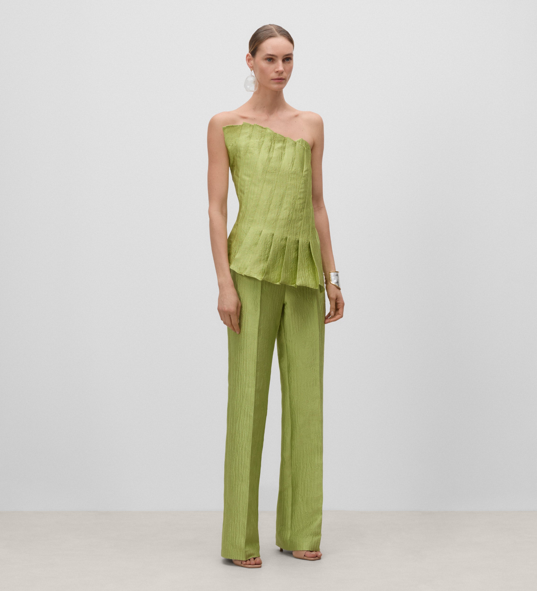 Pantalon droit taille haute
