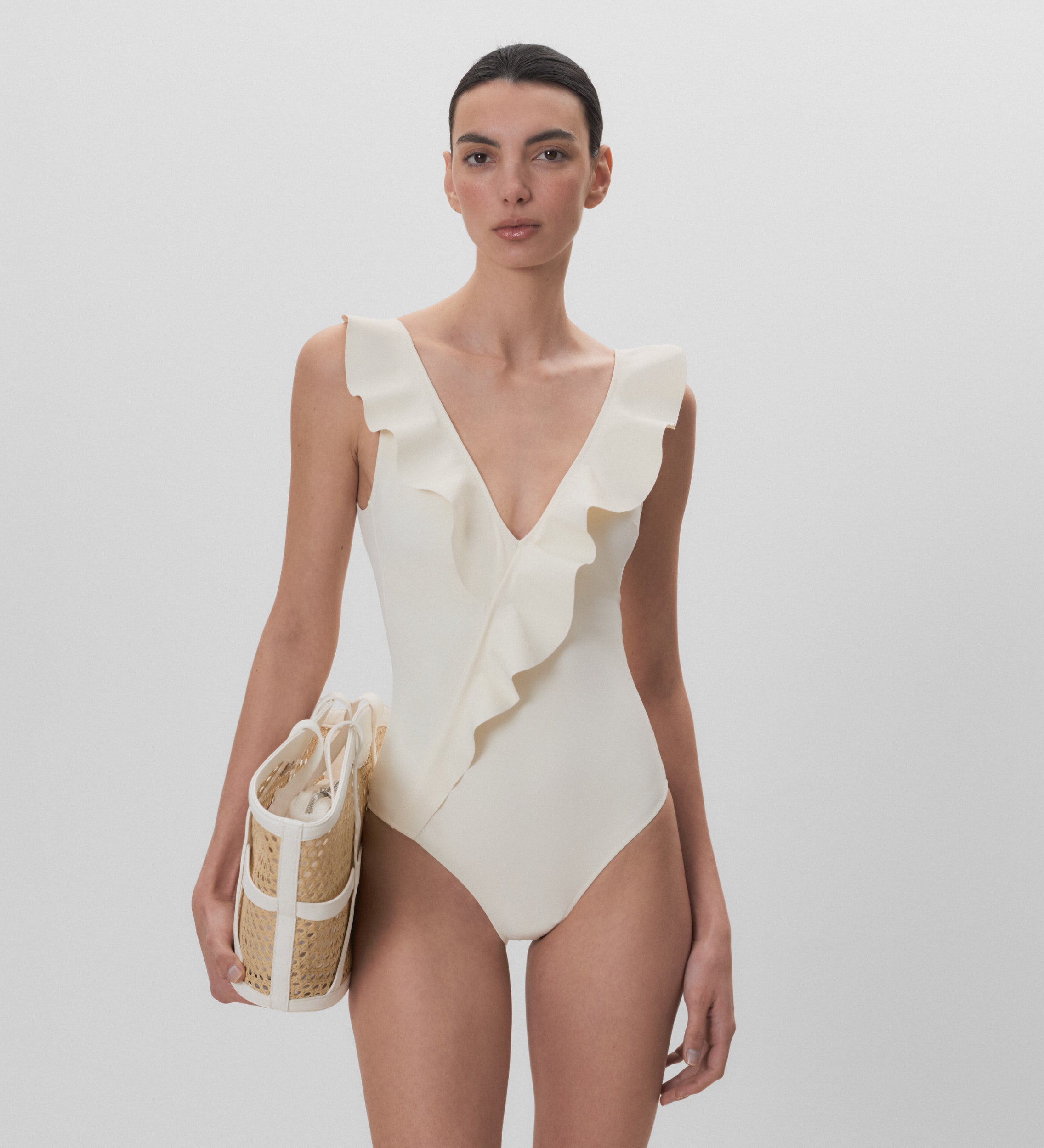 Ruffled swimsuit