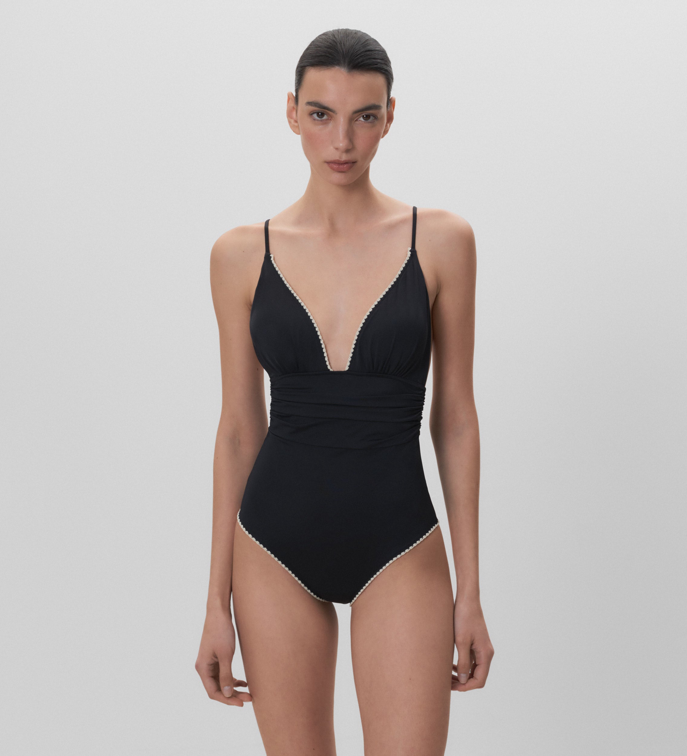 V-neck swimsuit