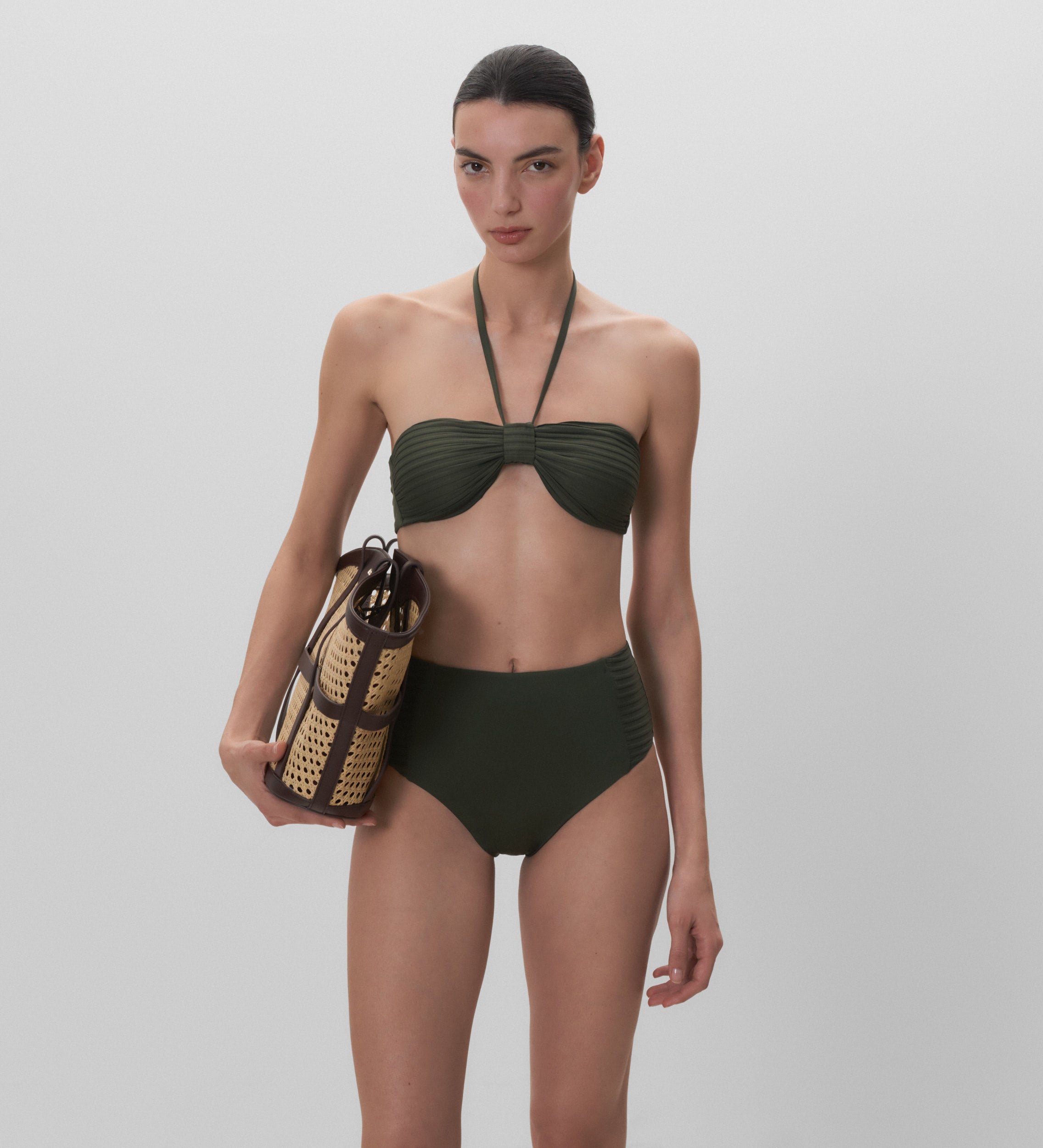 Bas de bikini taille haute