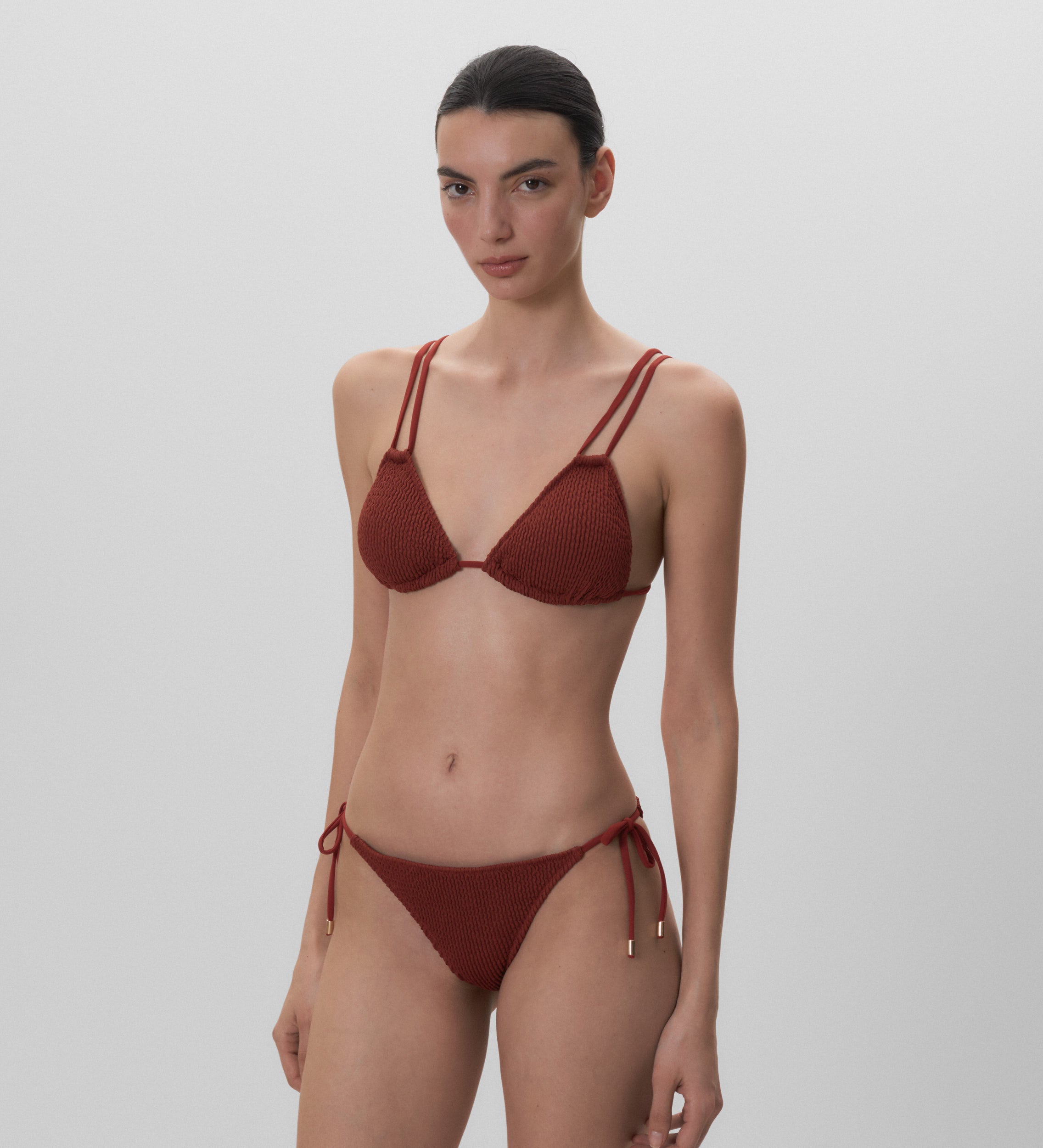 Textured bikini bottom