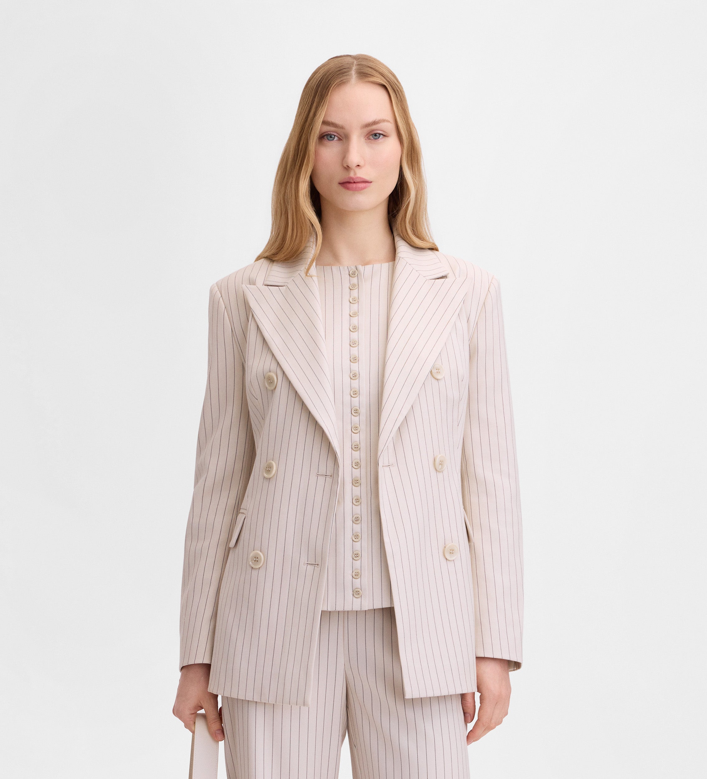 Blazer à fines rayures