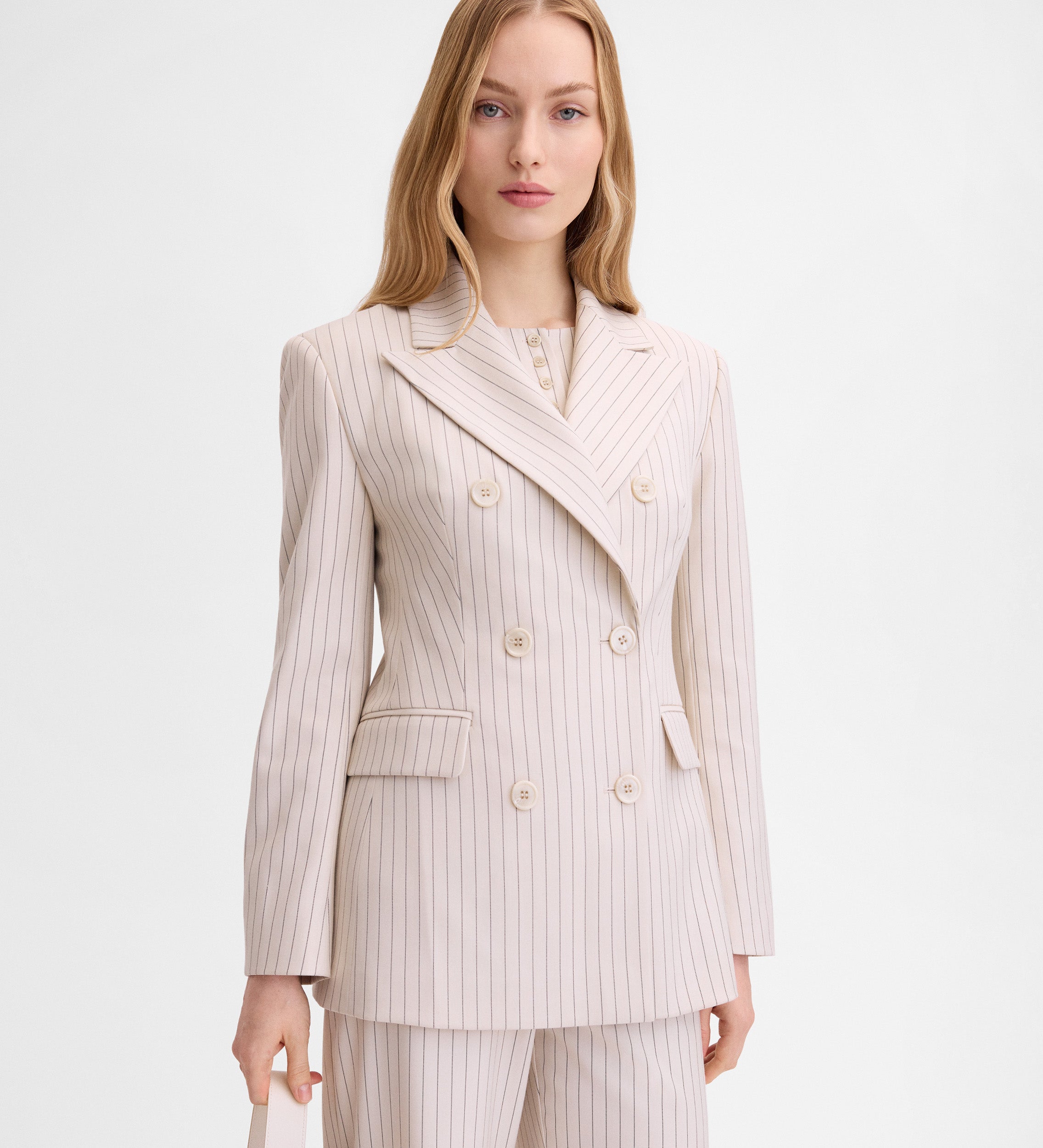Blazer à fines rayures
