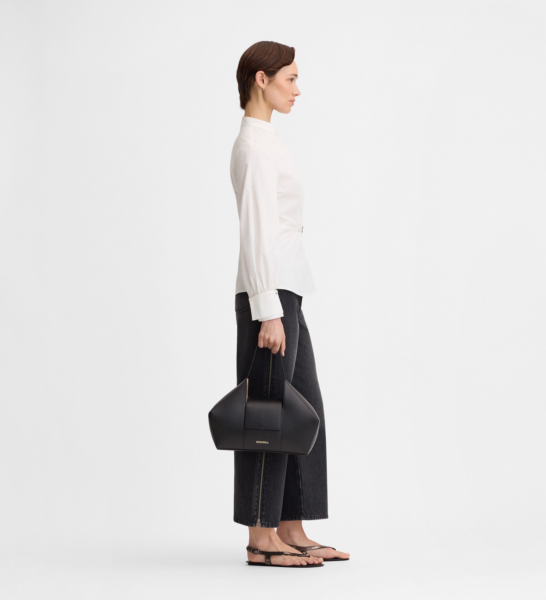 Mandarin collar shirt
