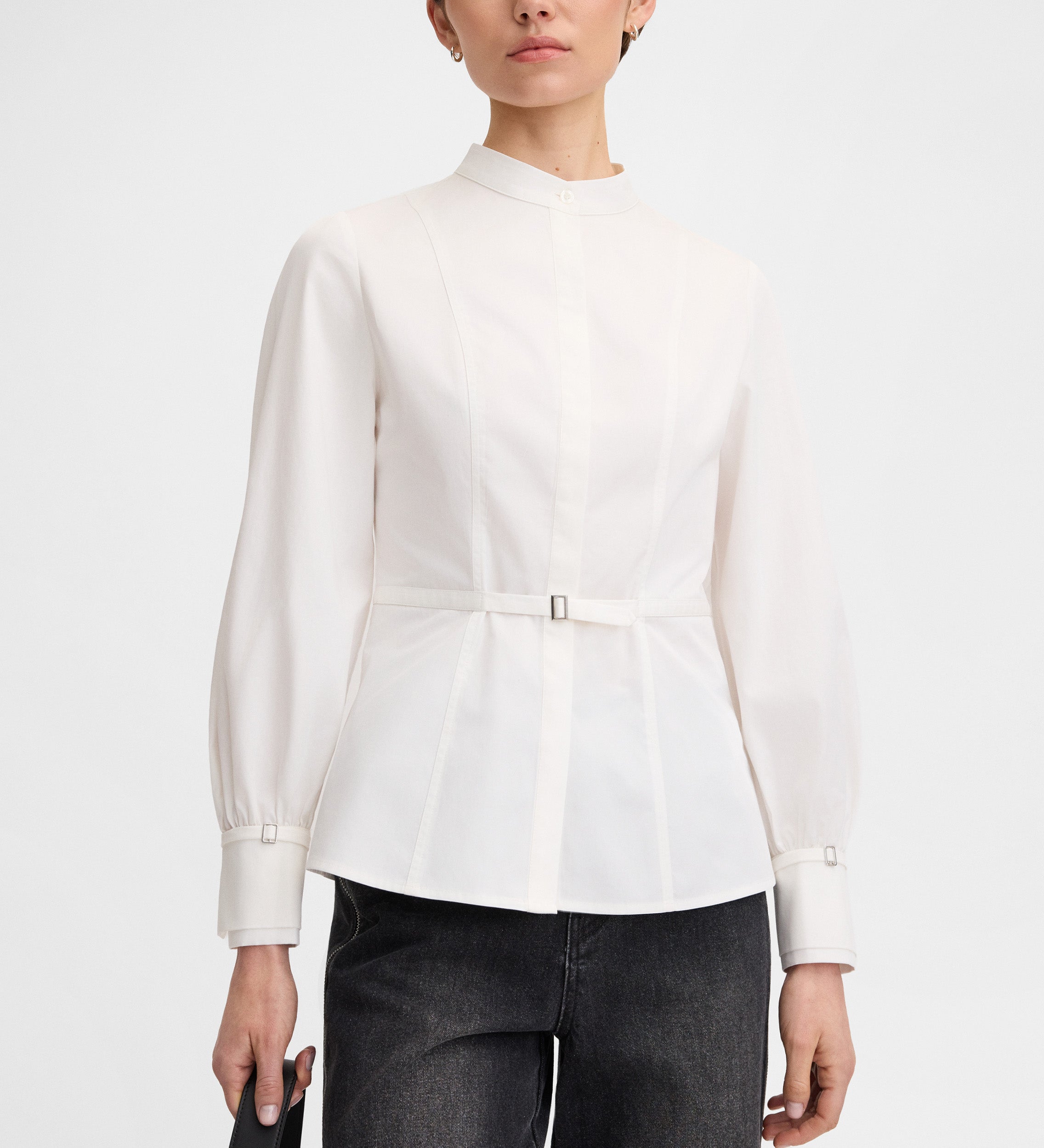 Mandarin collar shirt