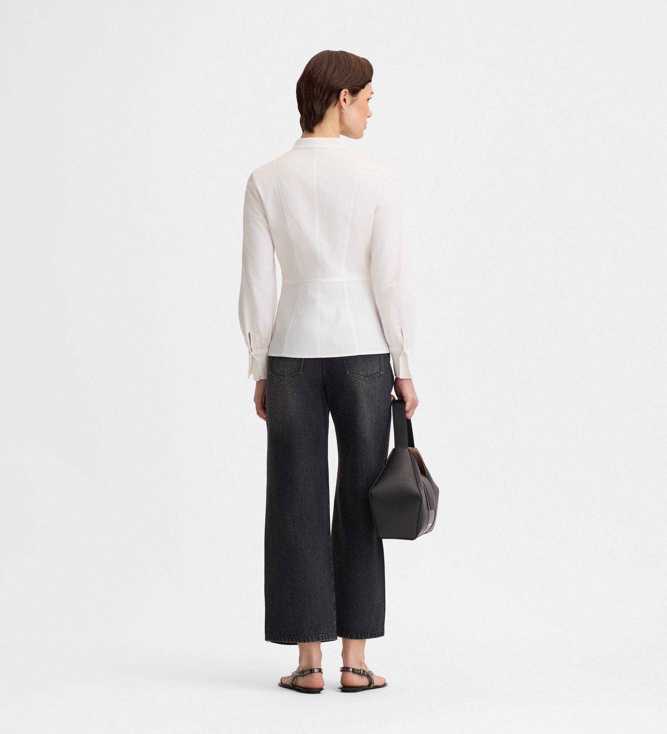 Mandarin collar shirt