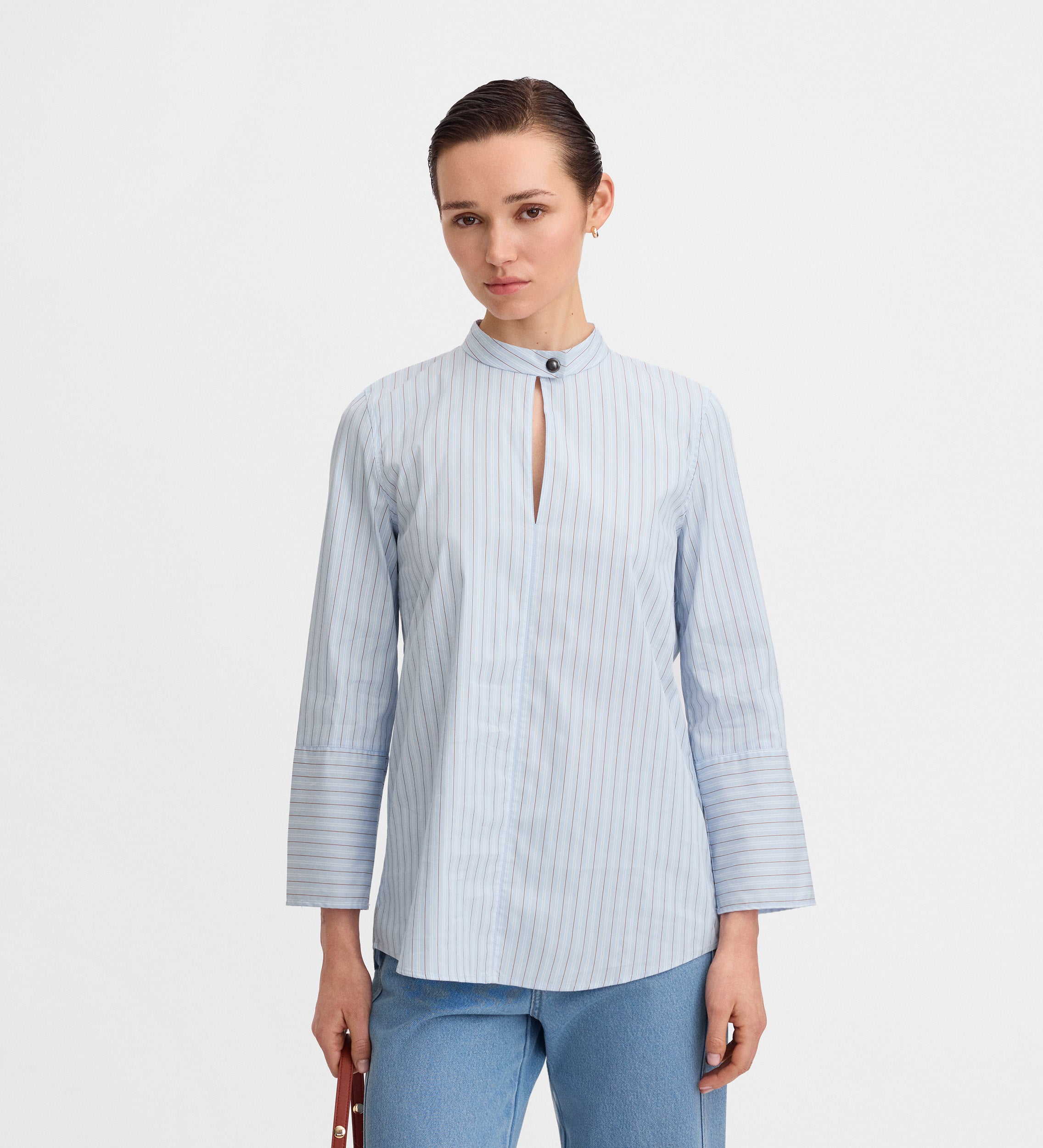 Striped print blouse