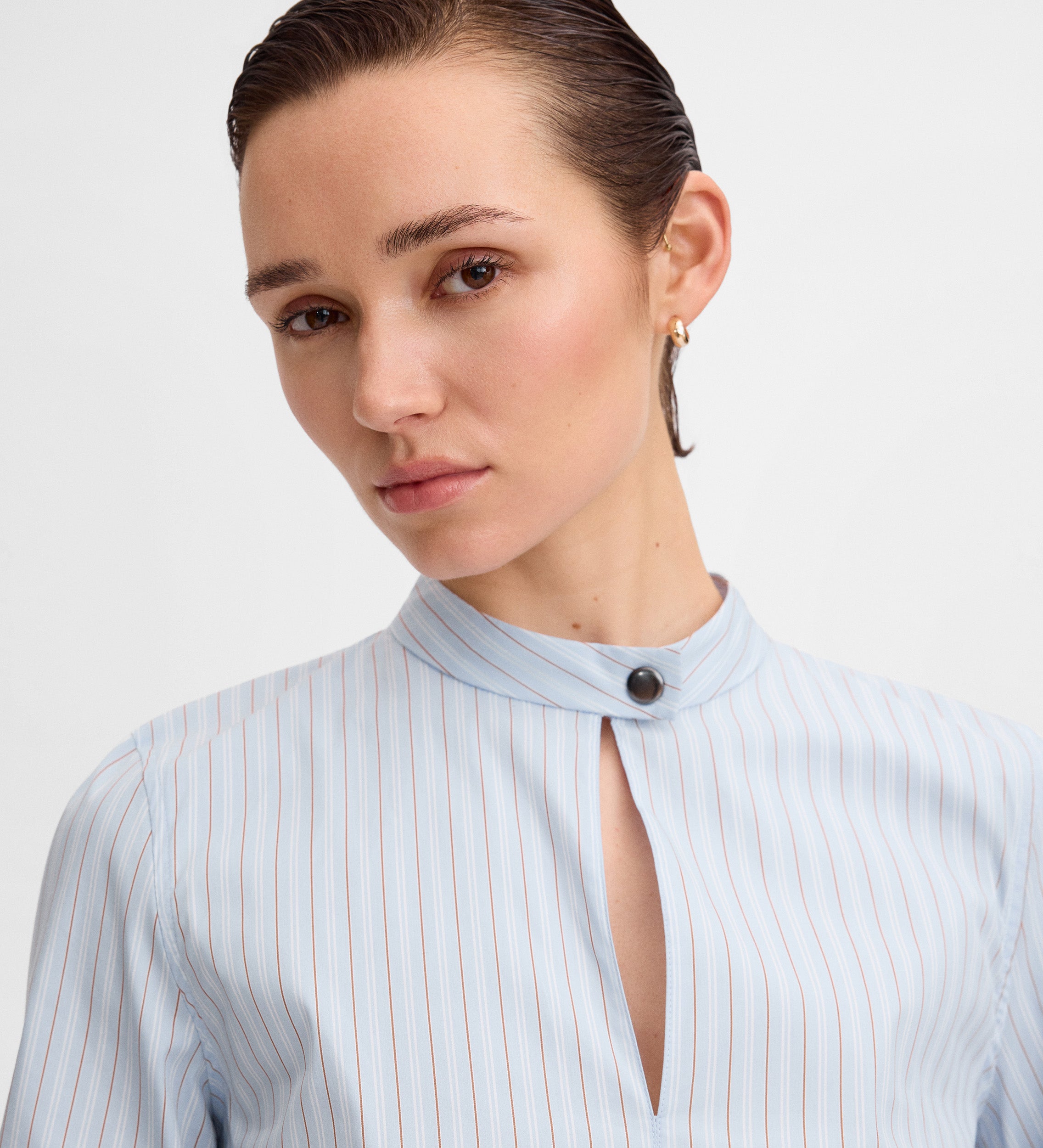 Striped print blouse