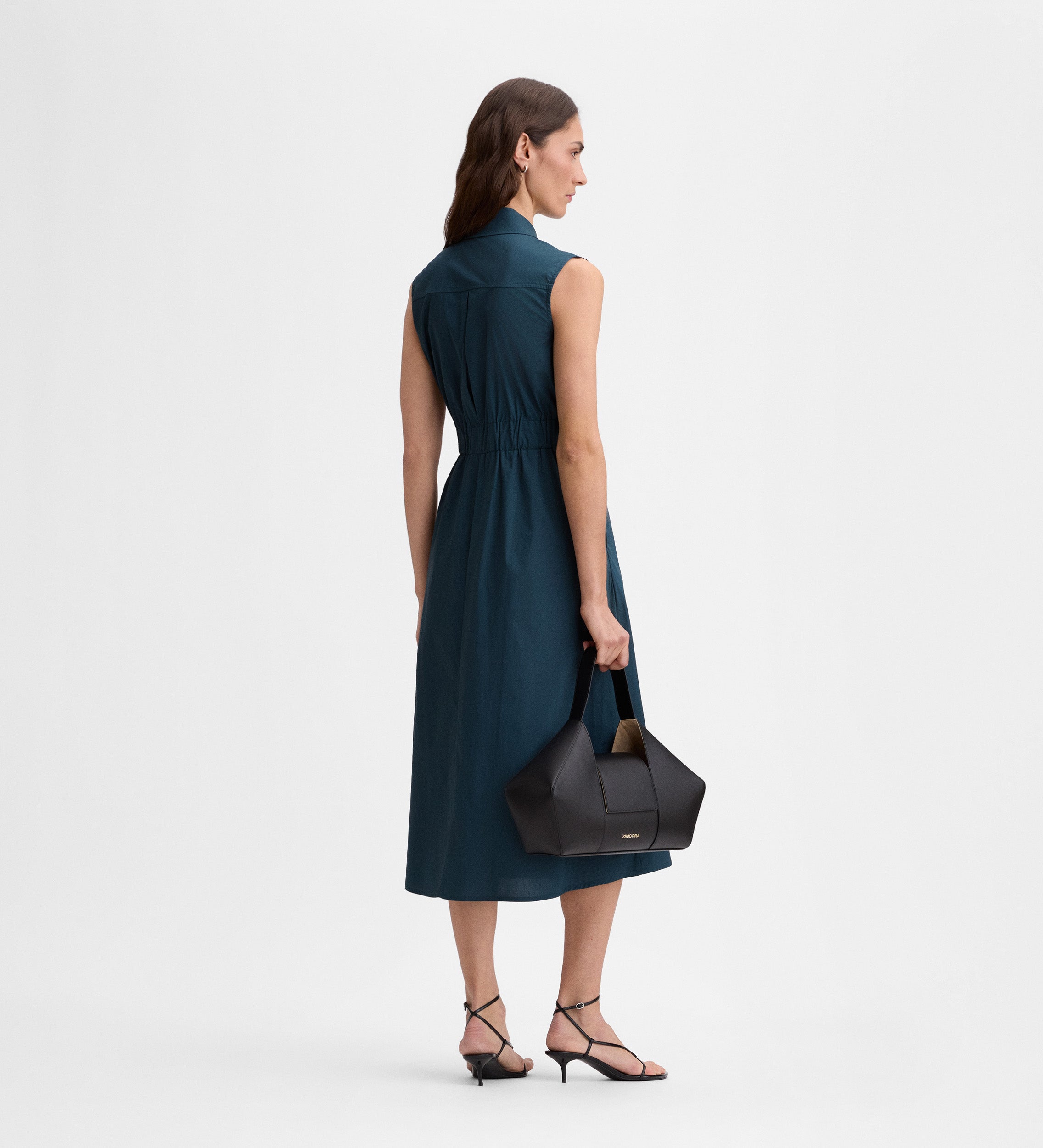 Vestido midi camisero hebillas