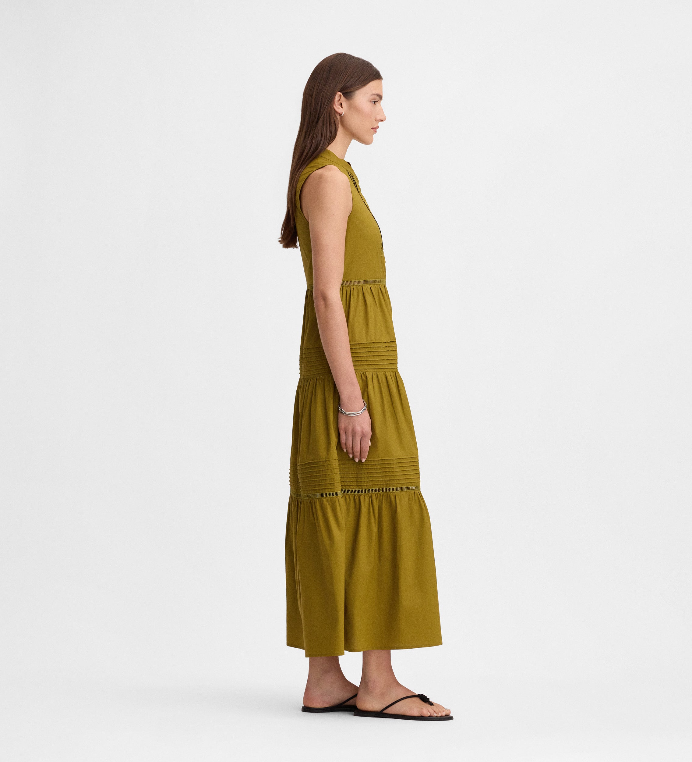 Pleated midi dress