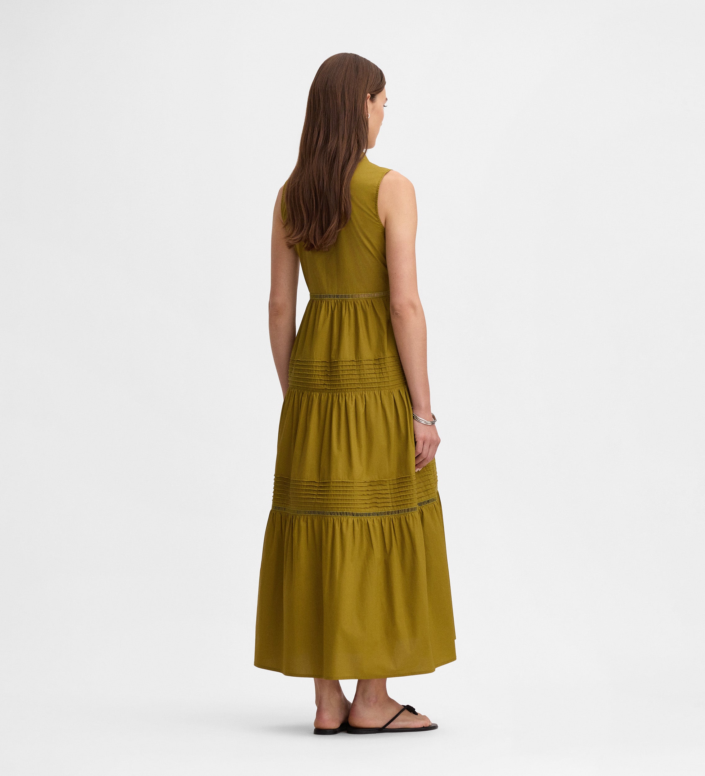 Pleated midi dress