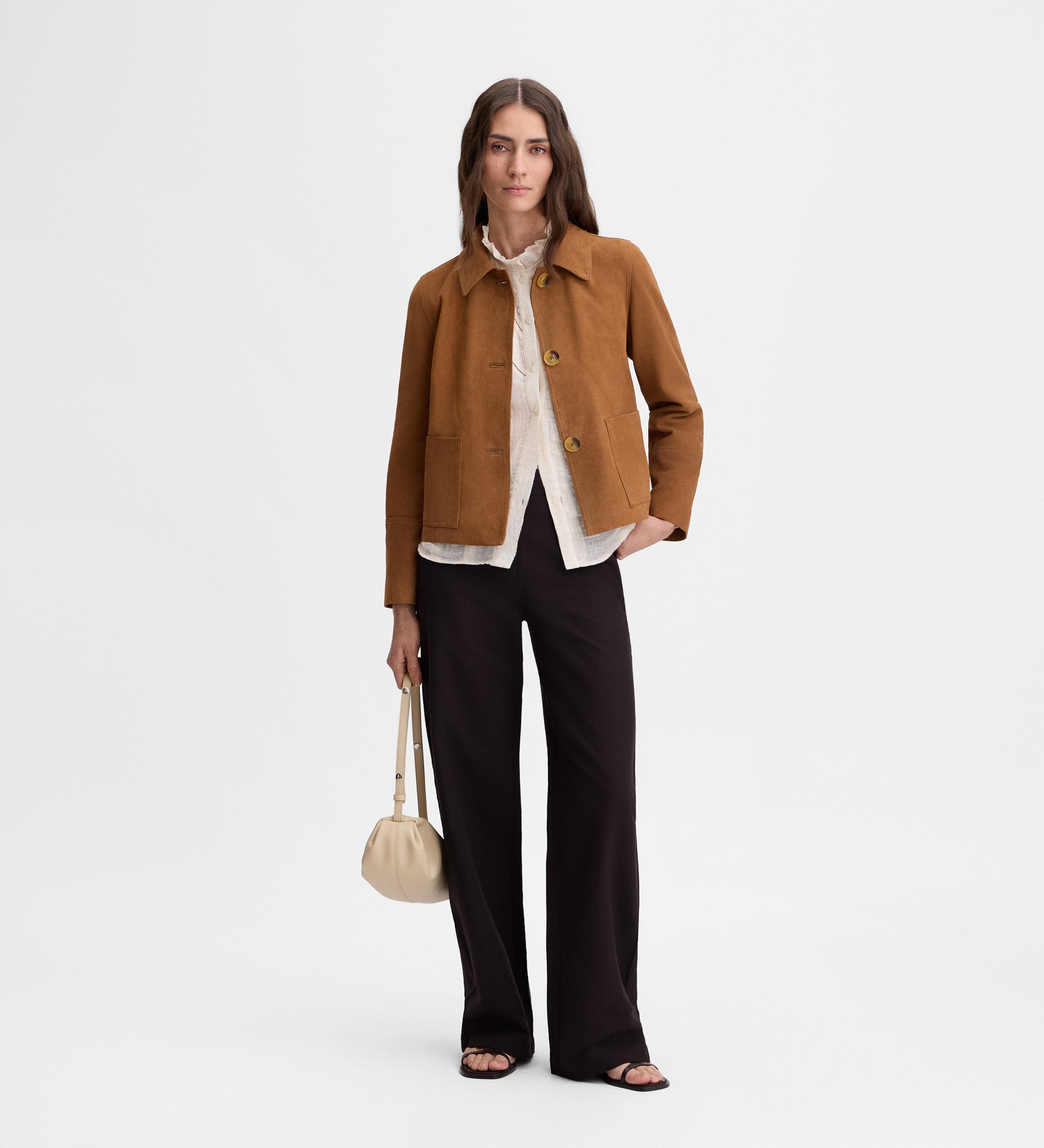 Short suede jacket