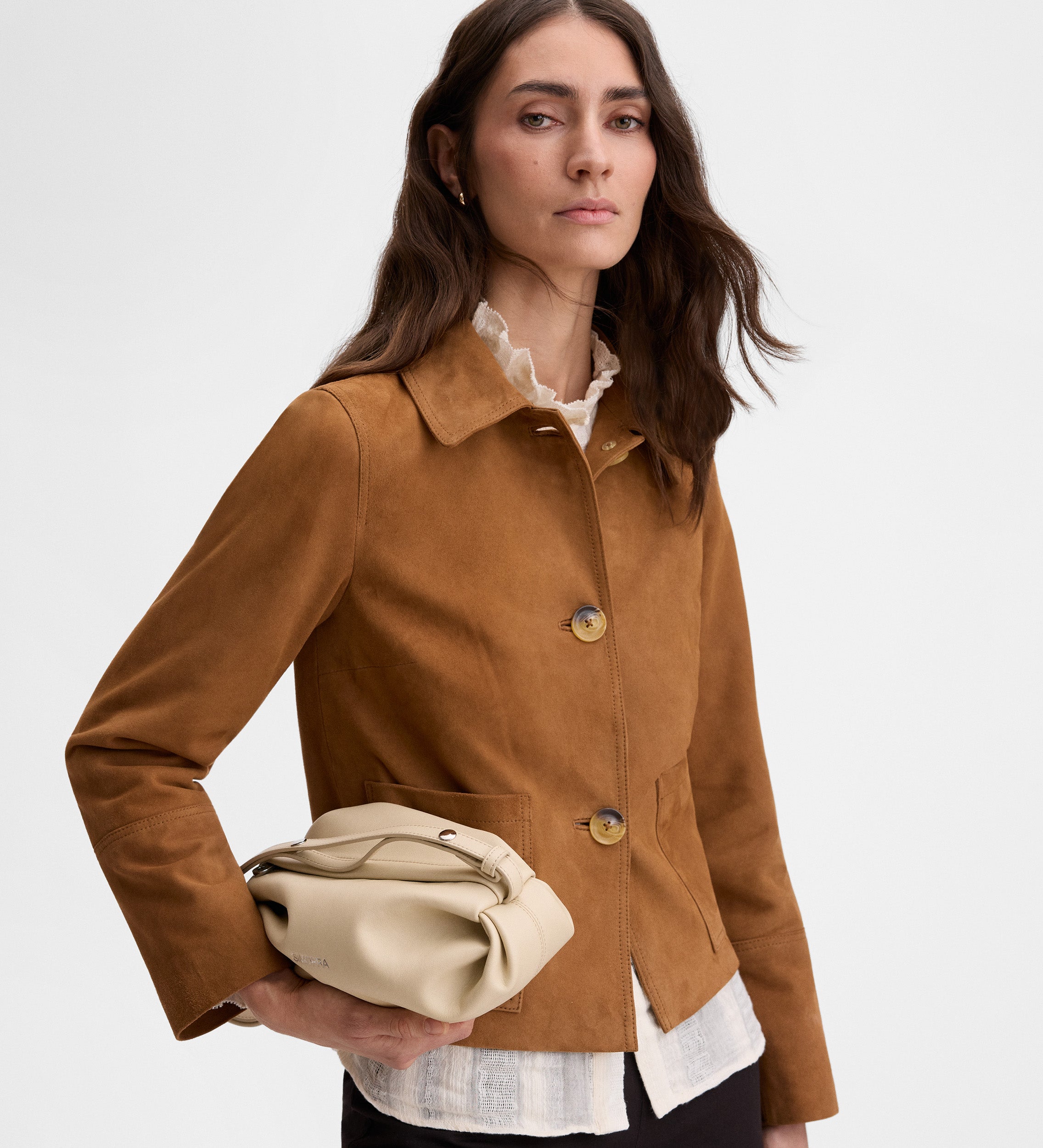 Short suede jacket