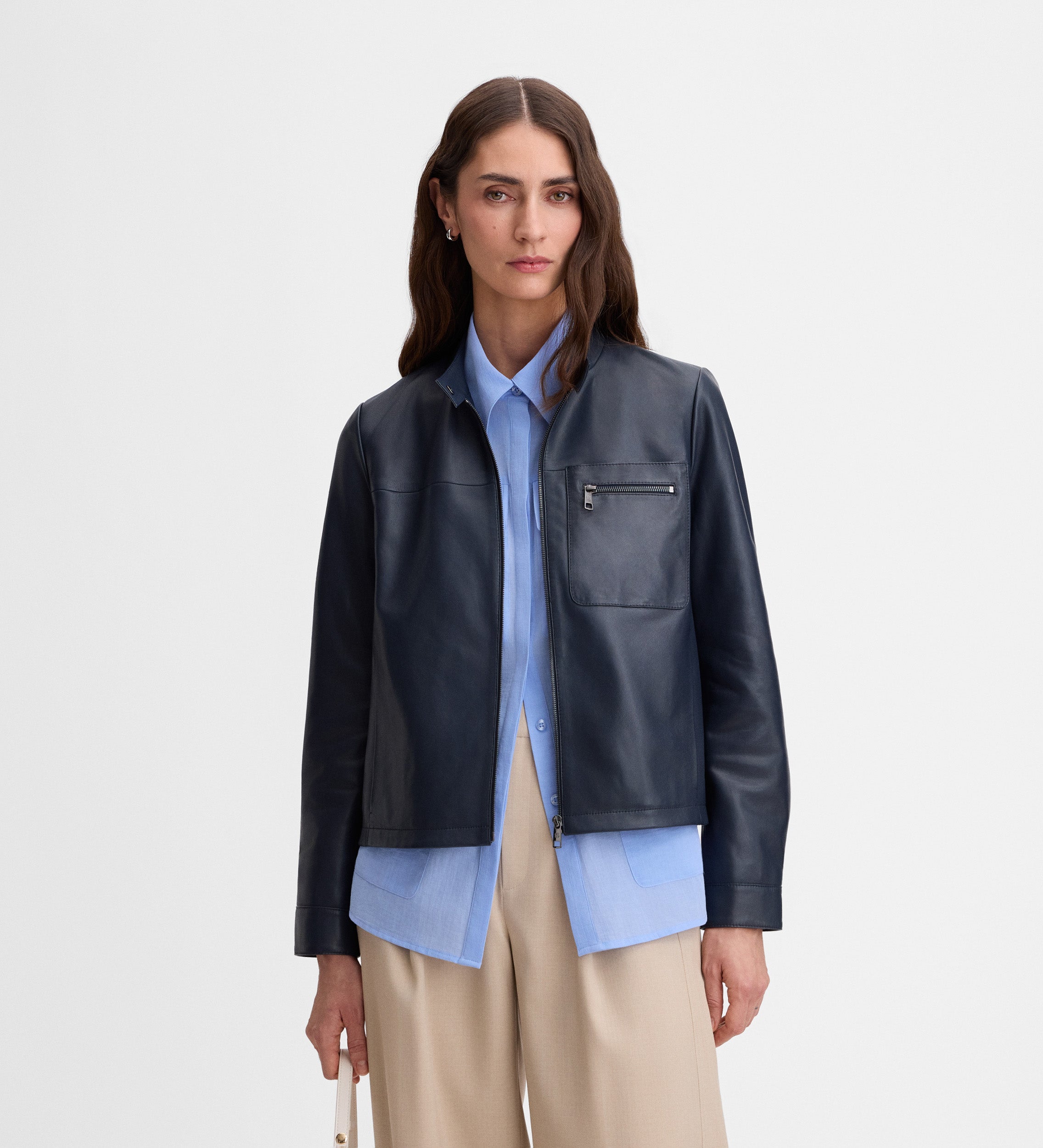 Veste courte en daim