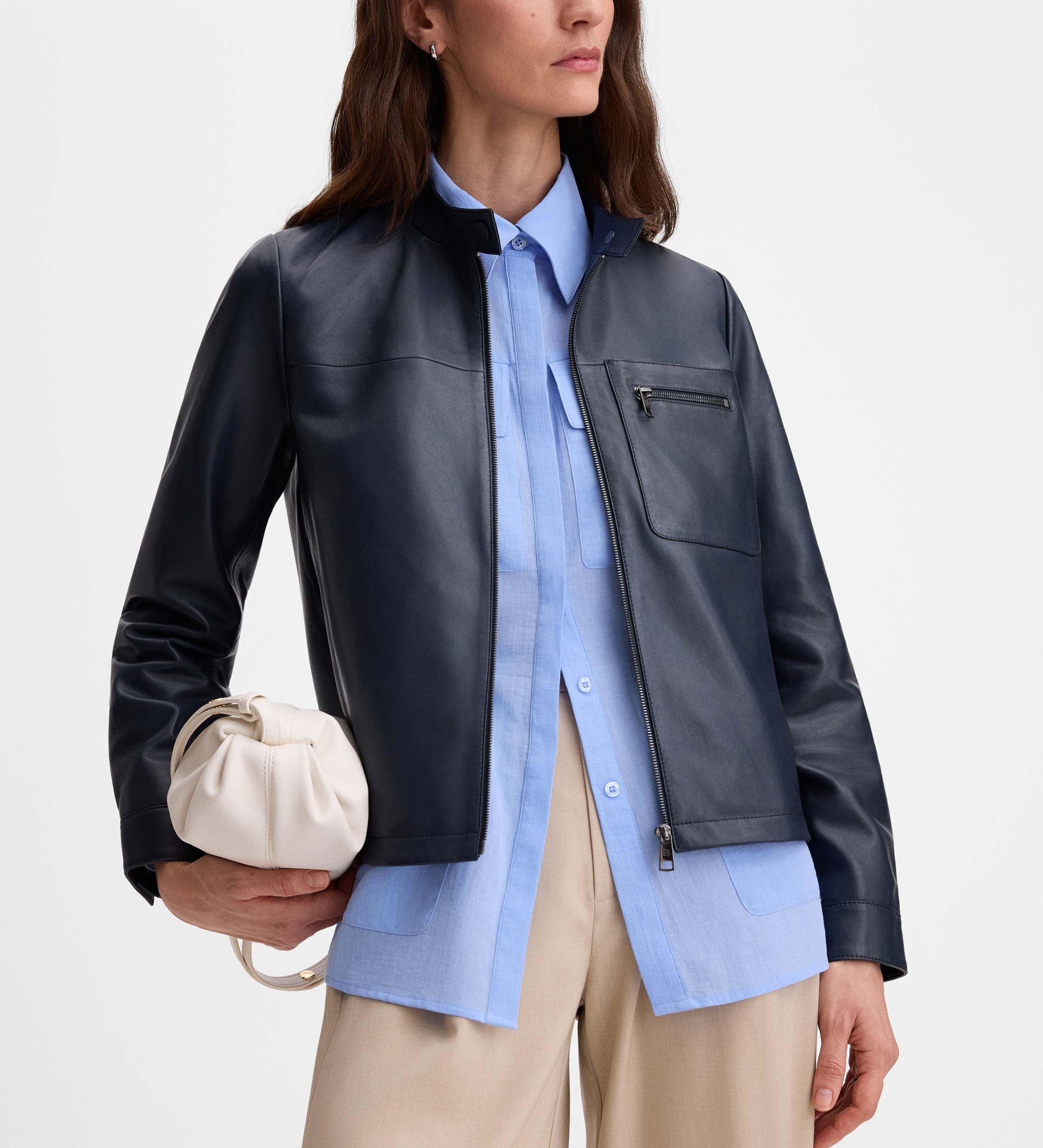 Veste courte en daim