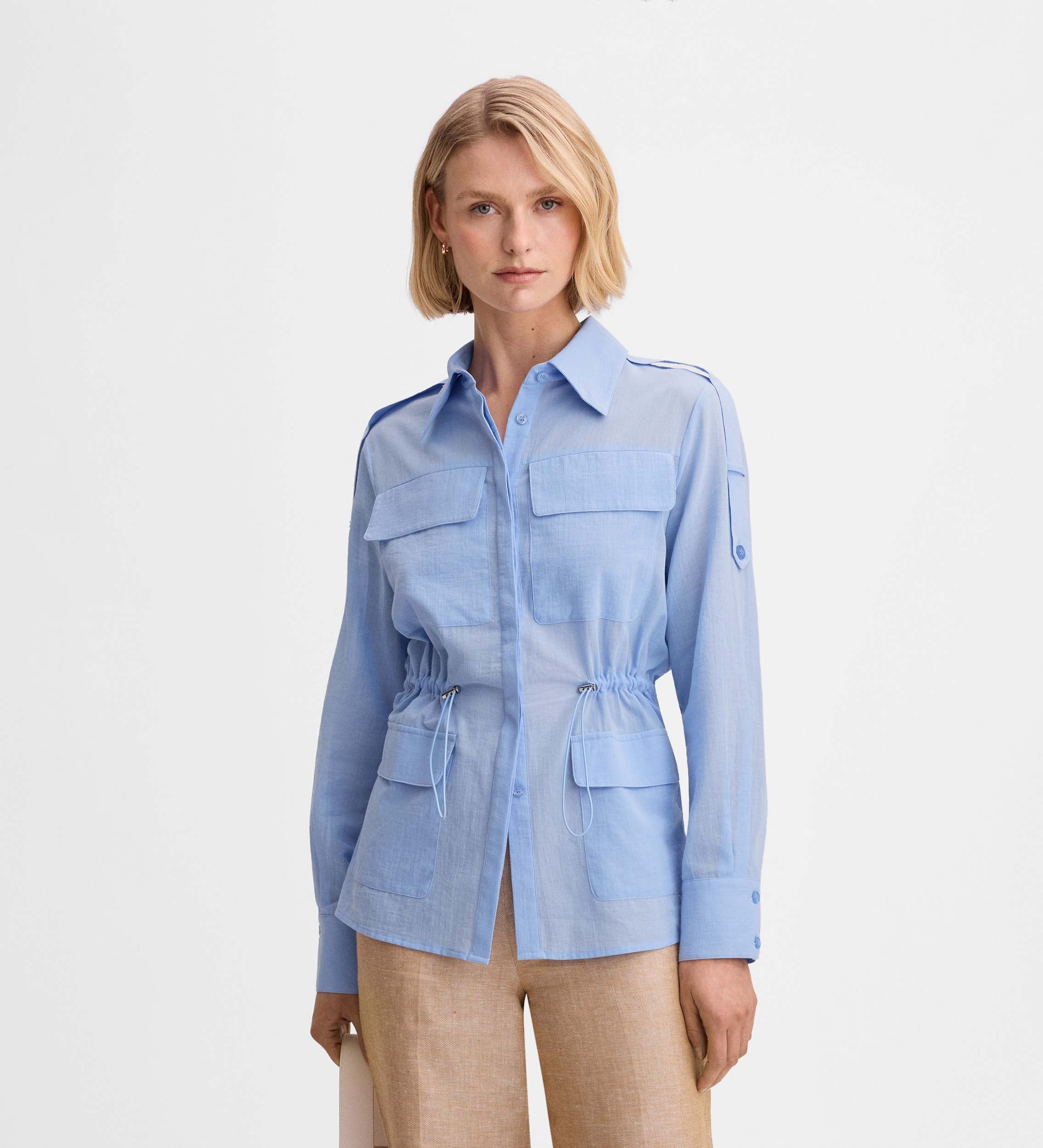 Fitted safari shirt