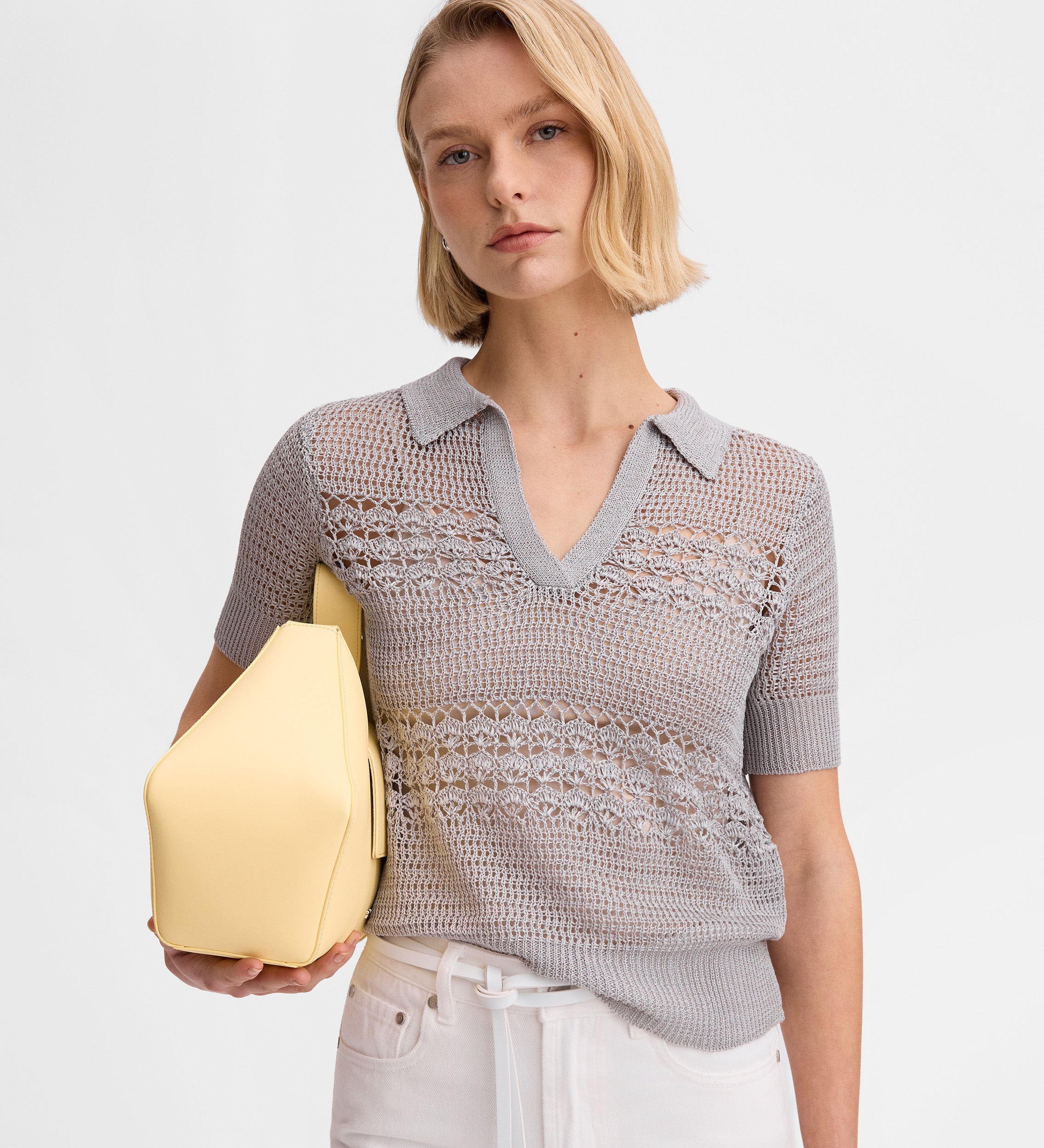 Polo knit top