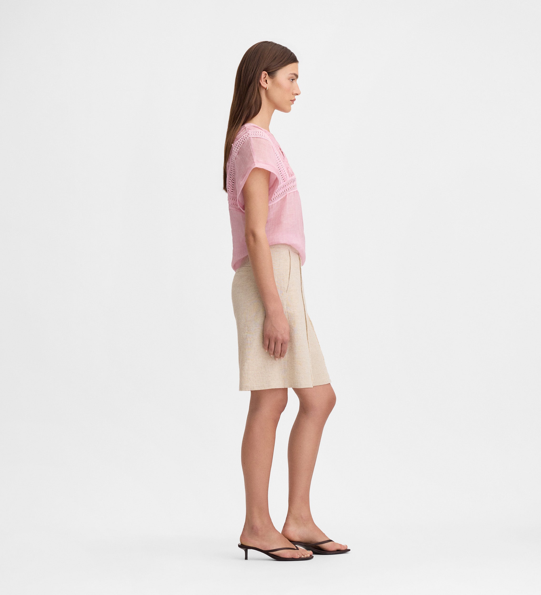 Gathered loose-fitting blouse