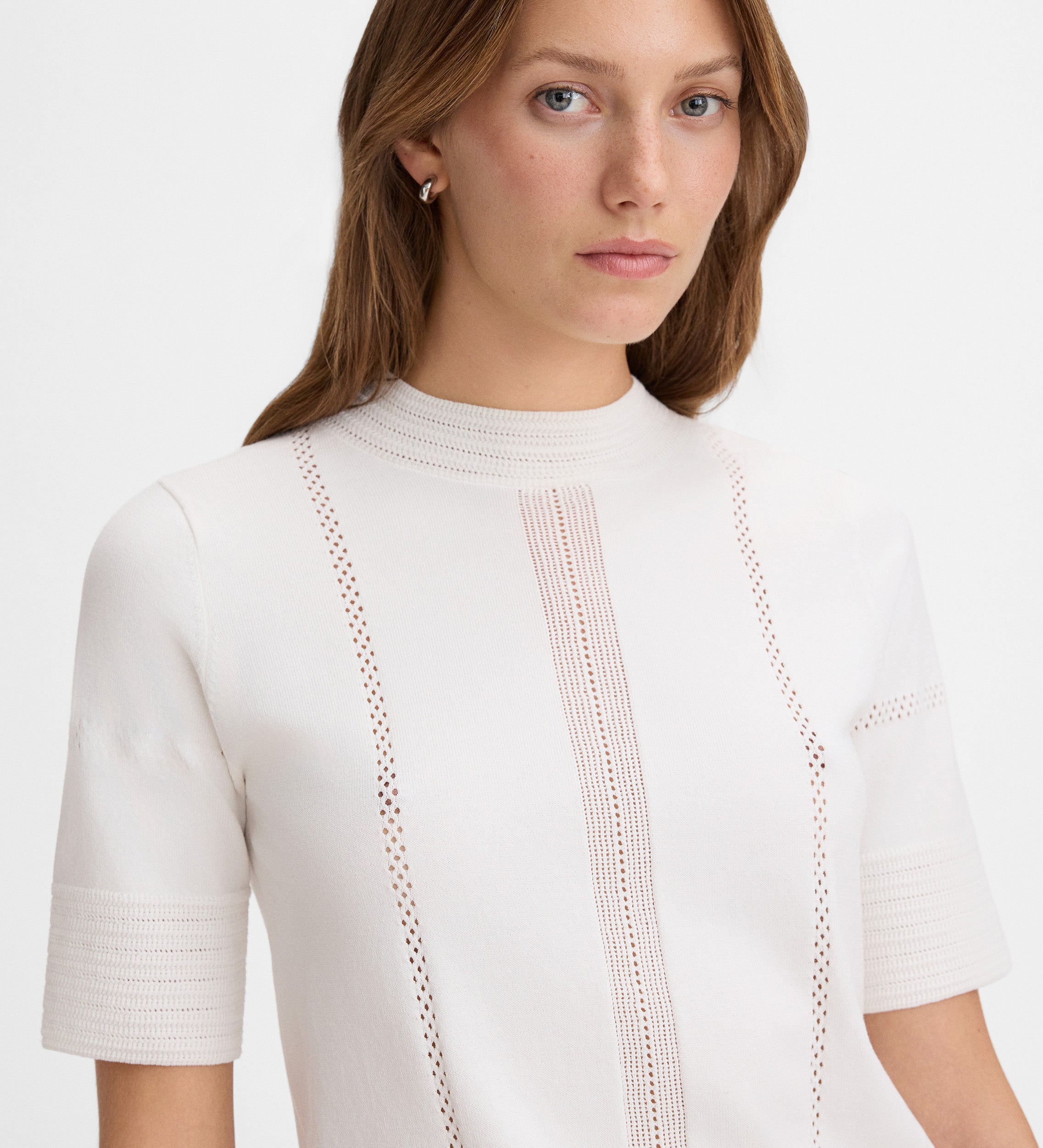 Top maille col montant