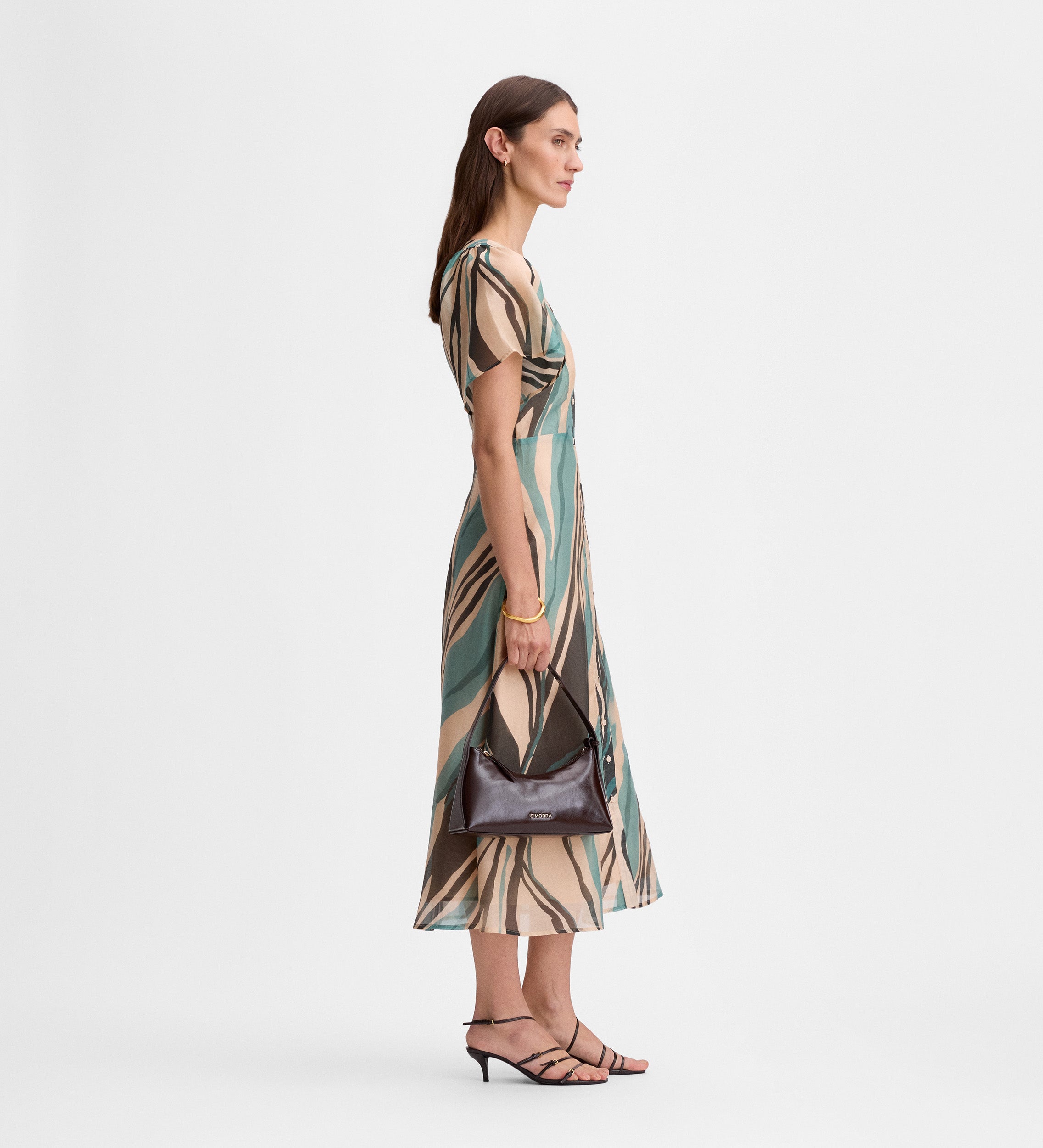Robe évasée imprimée