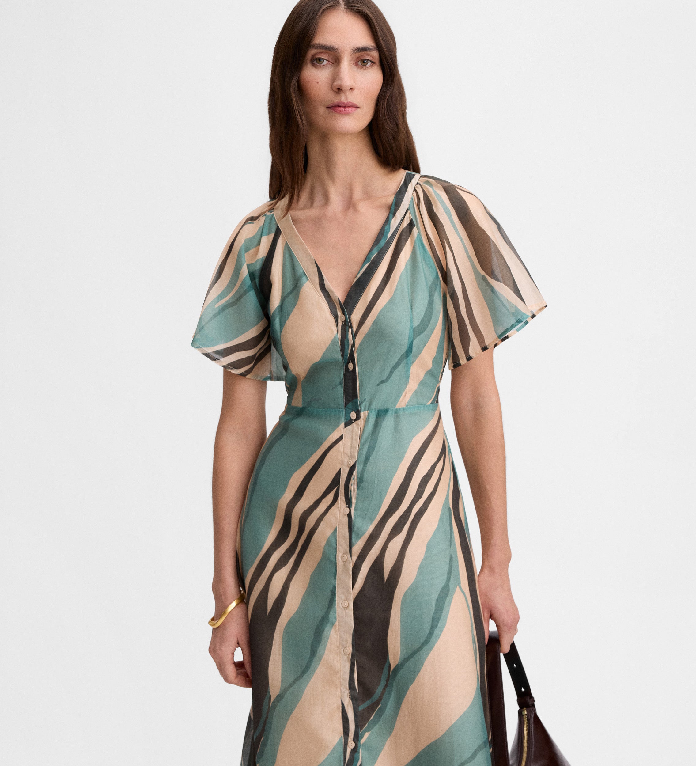 Robe évasée imprimée