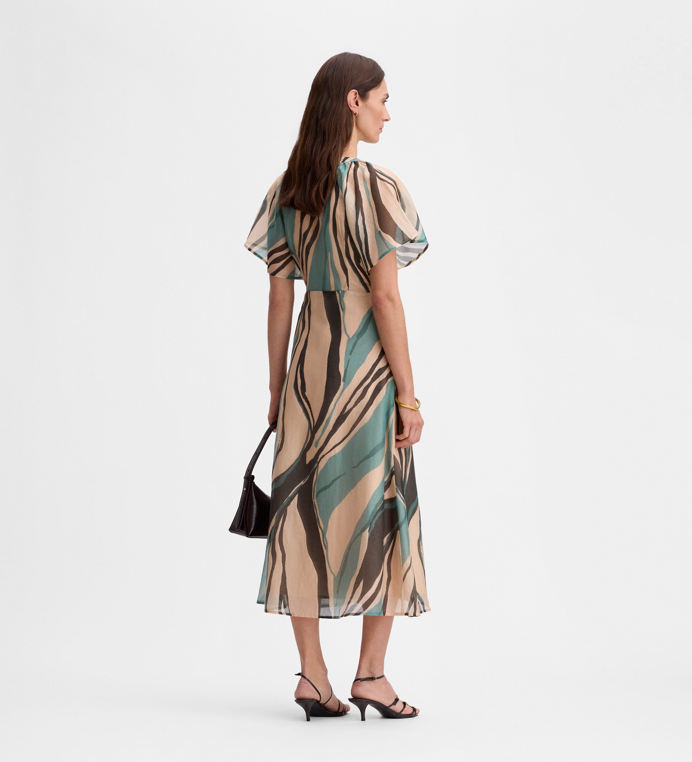Robe évasée imprimée