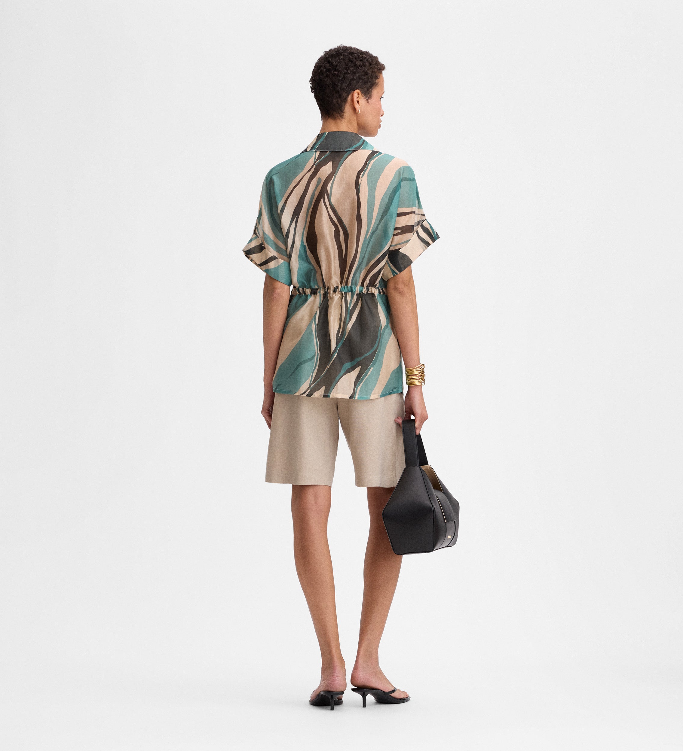 Blouse imprimé semi-transparent