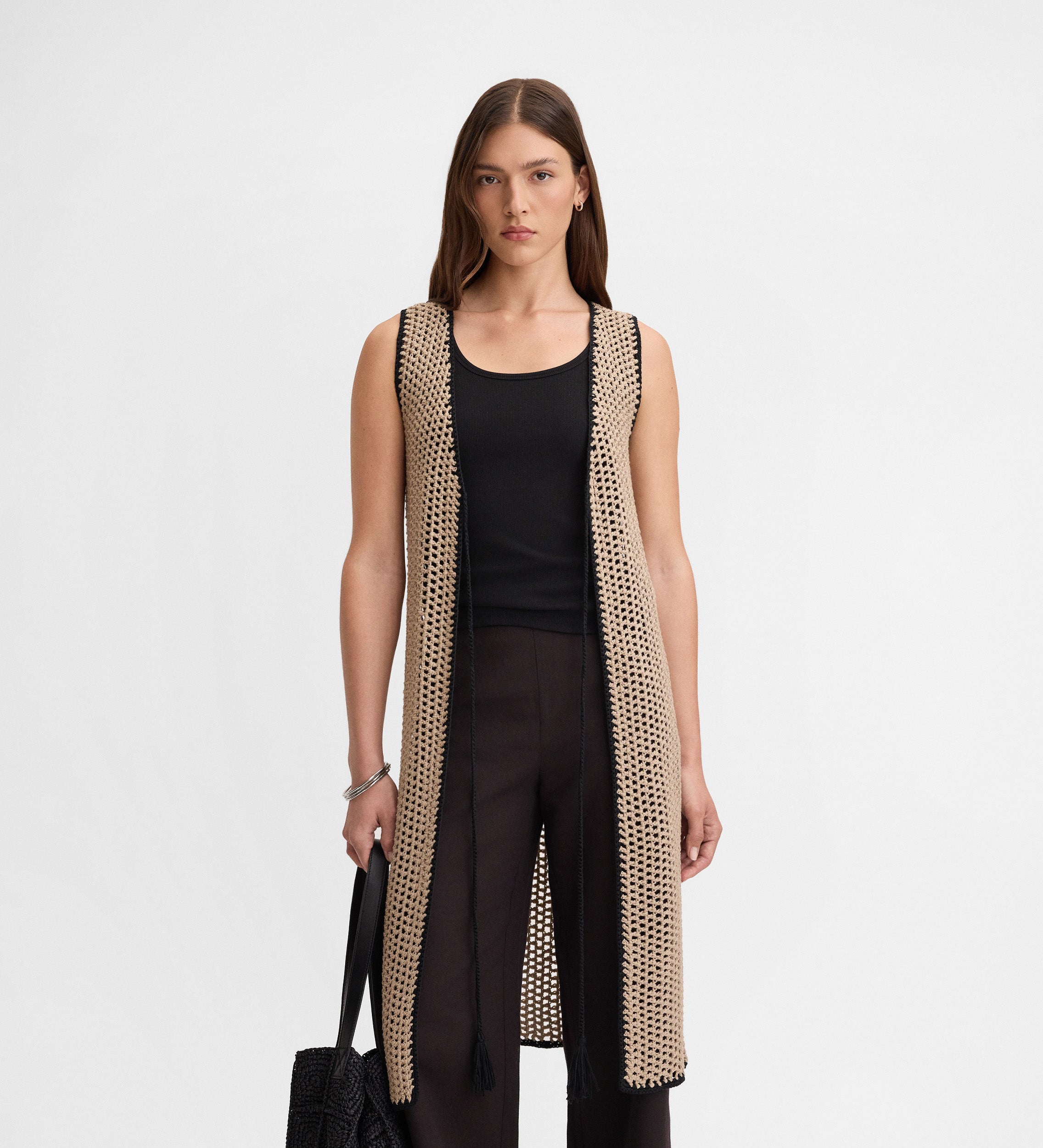 Long knit vest