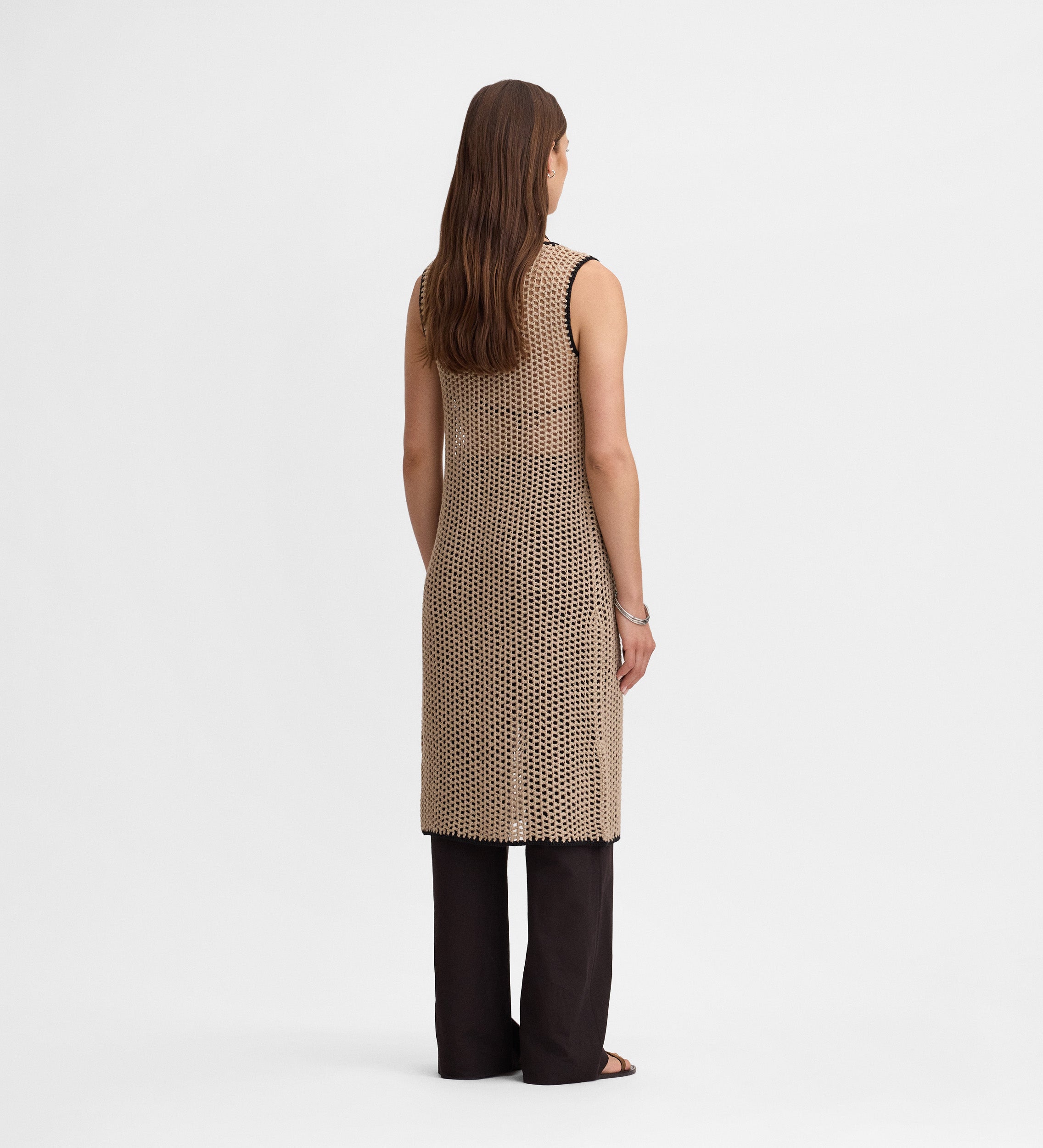 Long knit vest