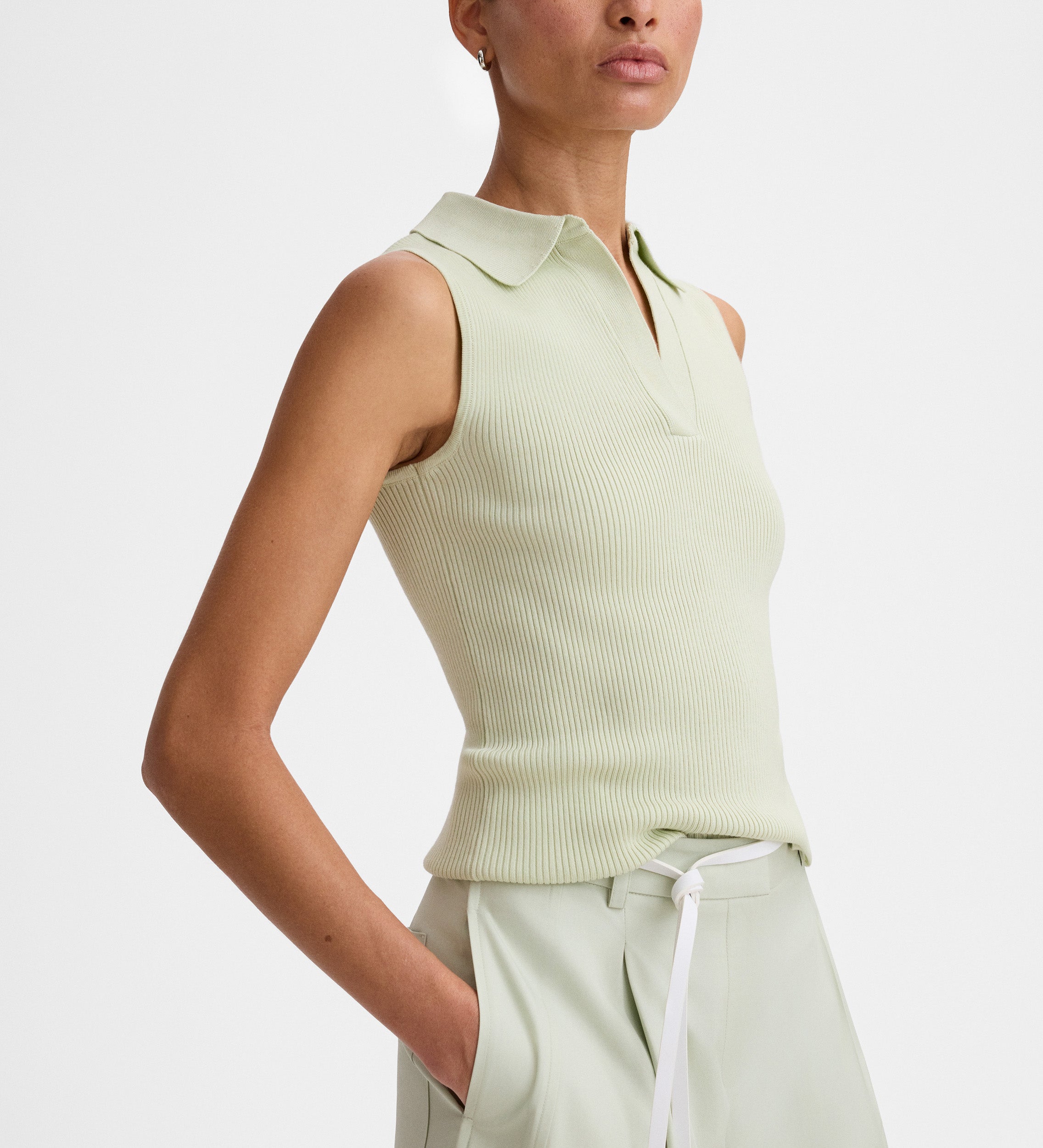 Top maille col polo