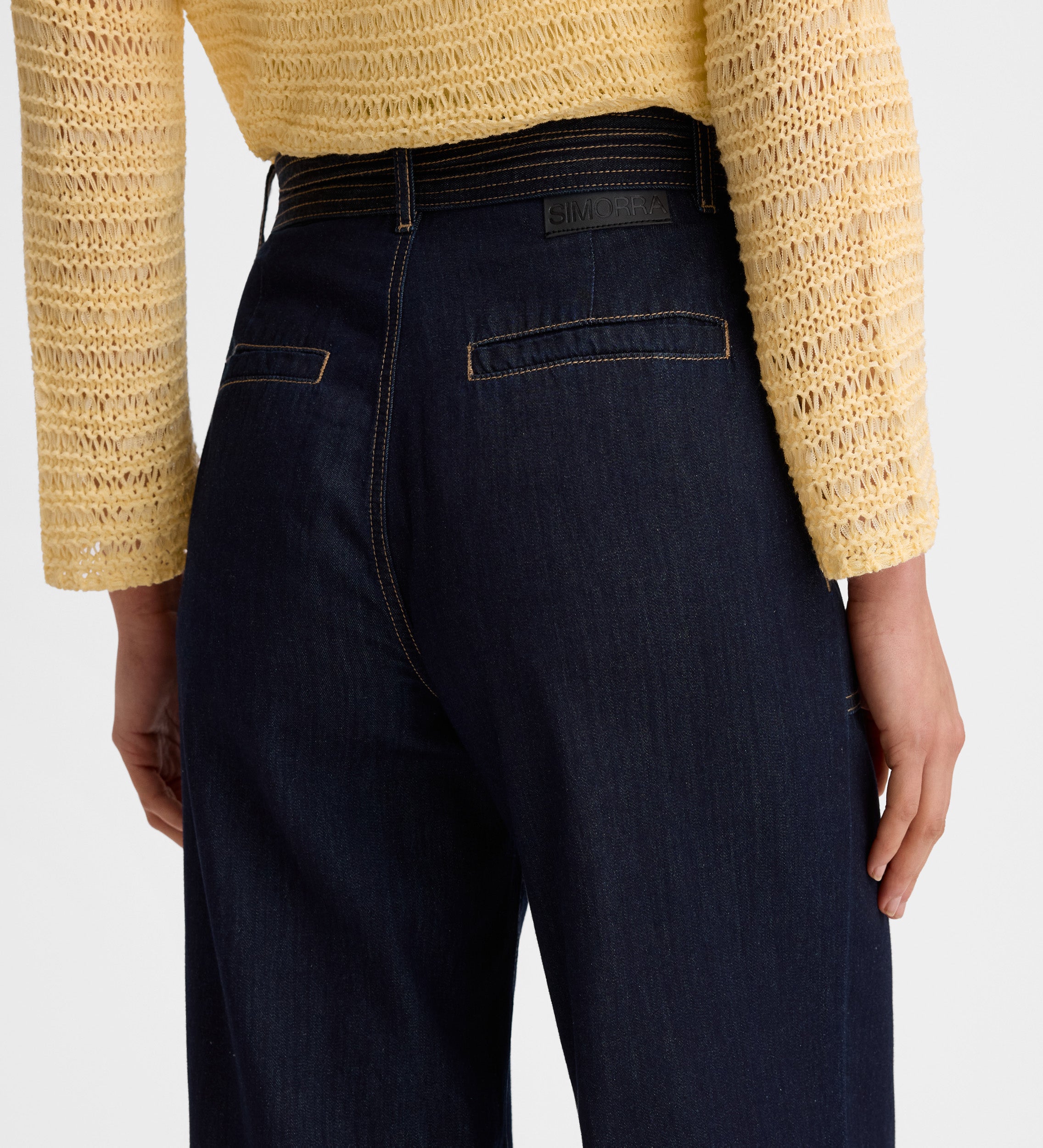 Pantalon en jean surpiqûres