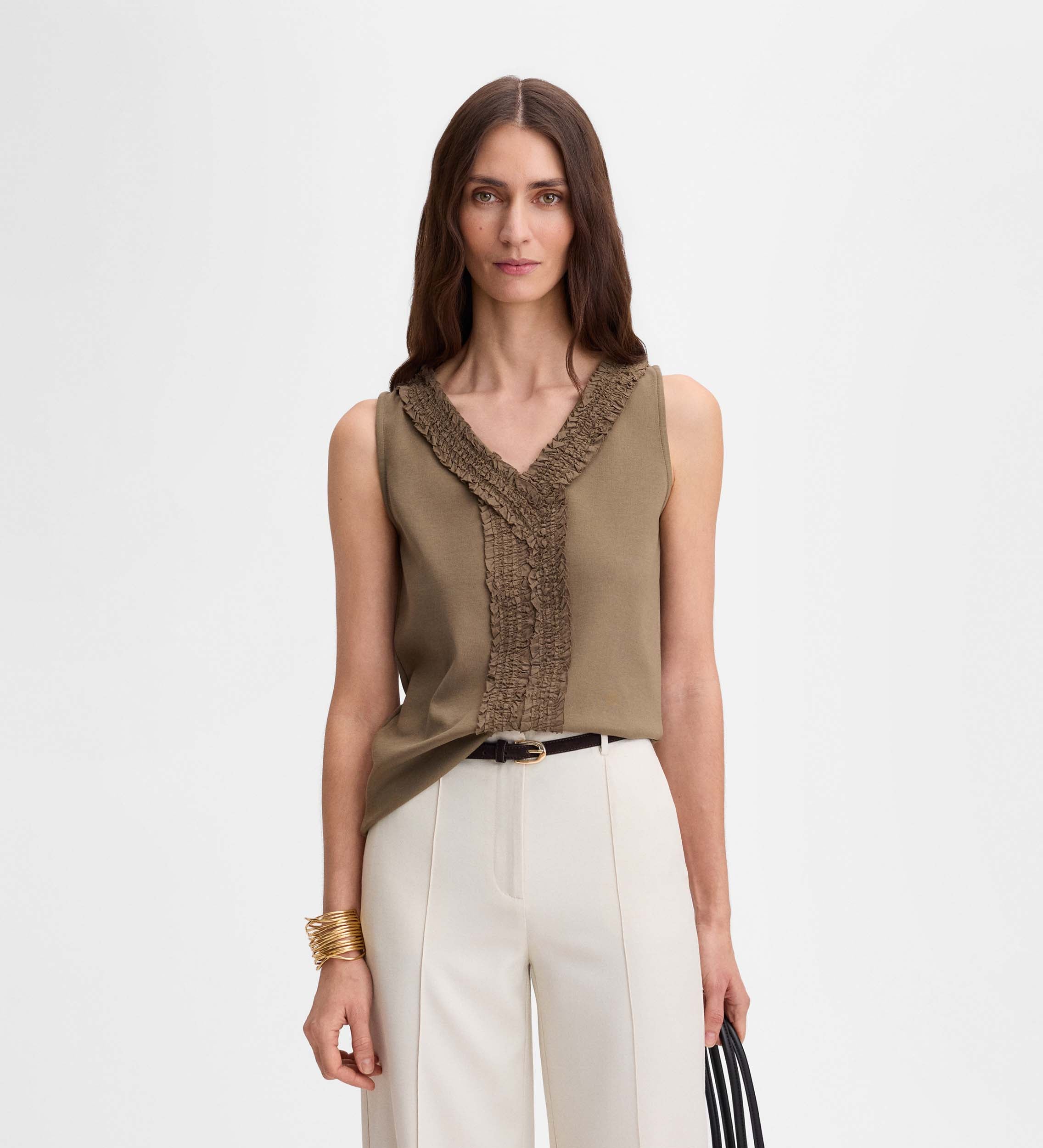 Top bordado textil
