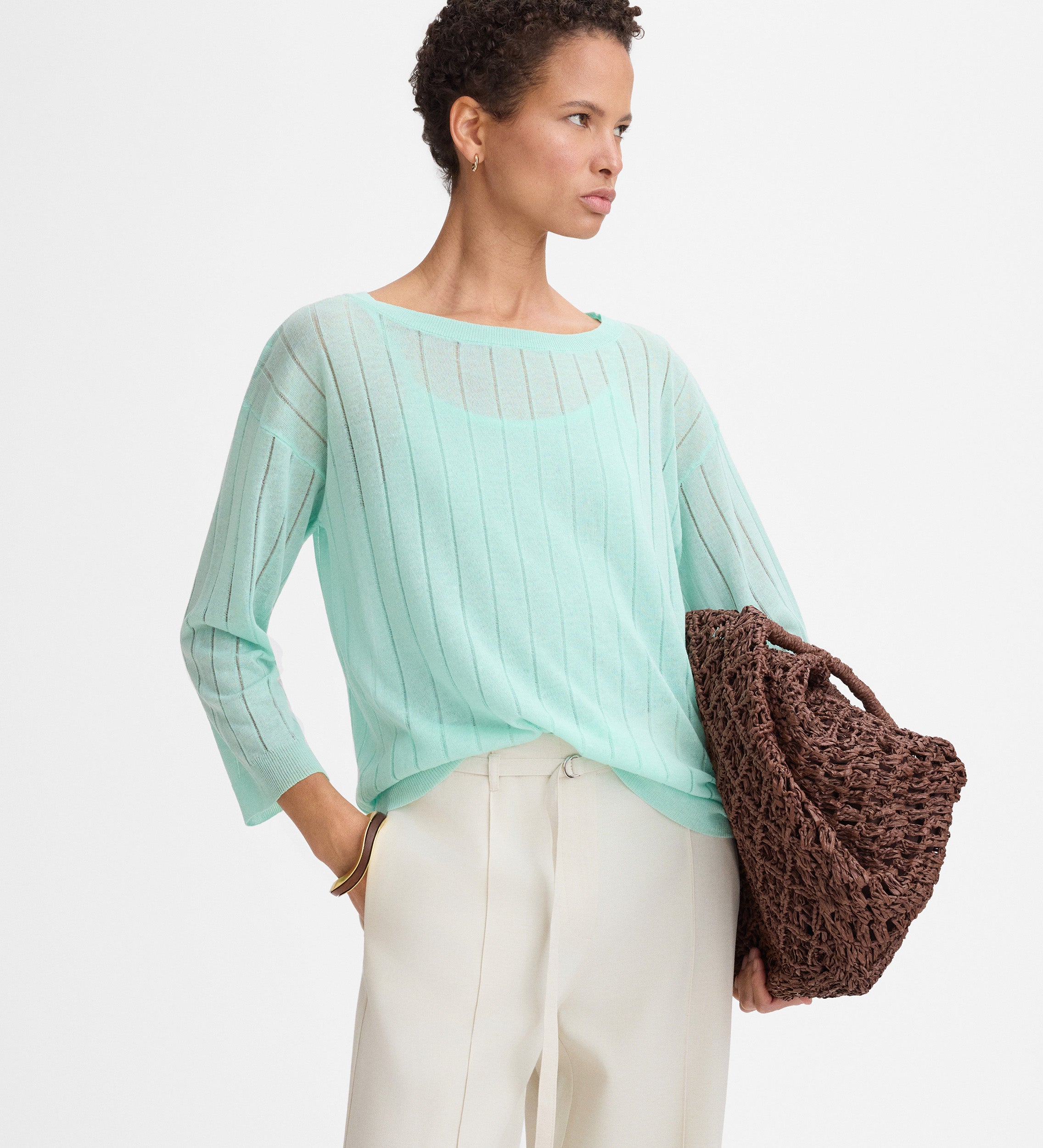 Pull ample maille fine