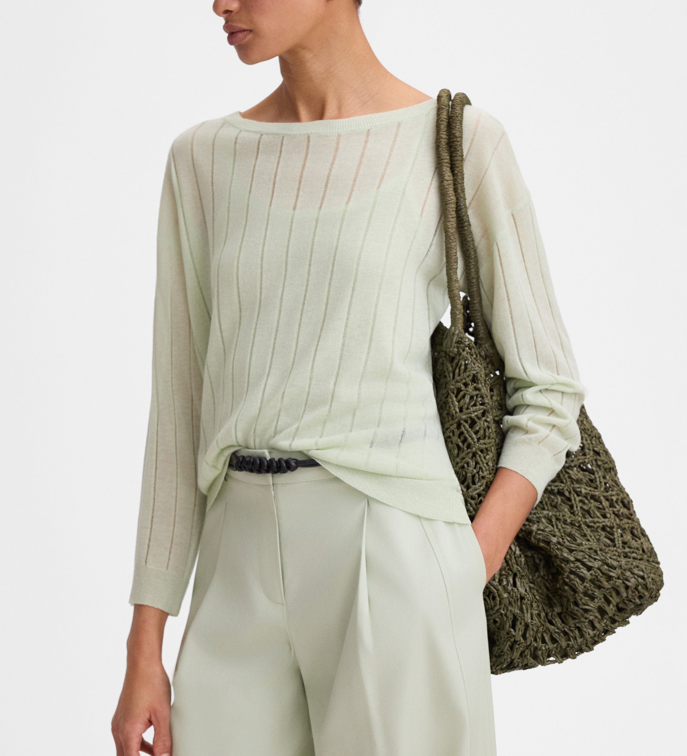Pull ample maille fine