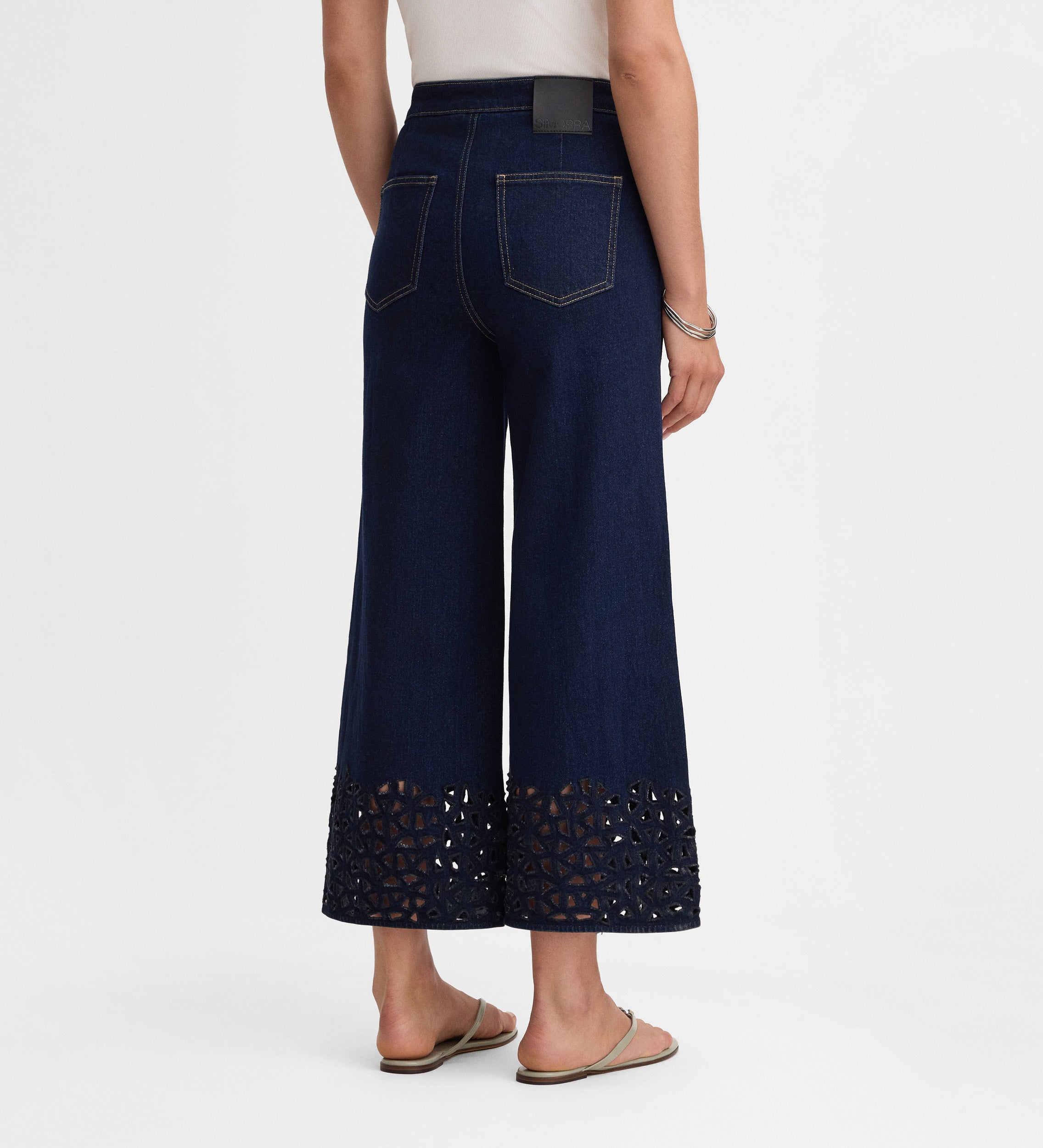 Cropped denim pants
