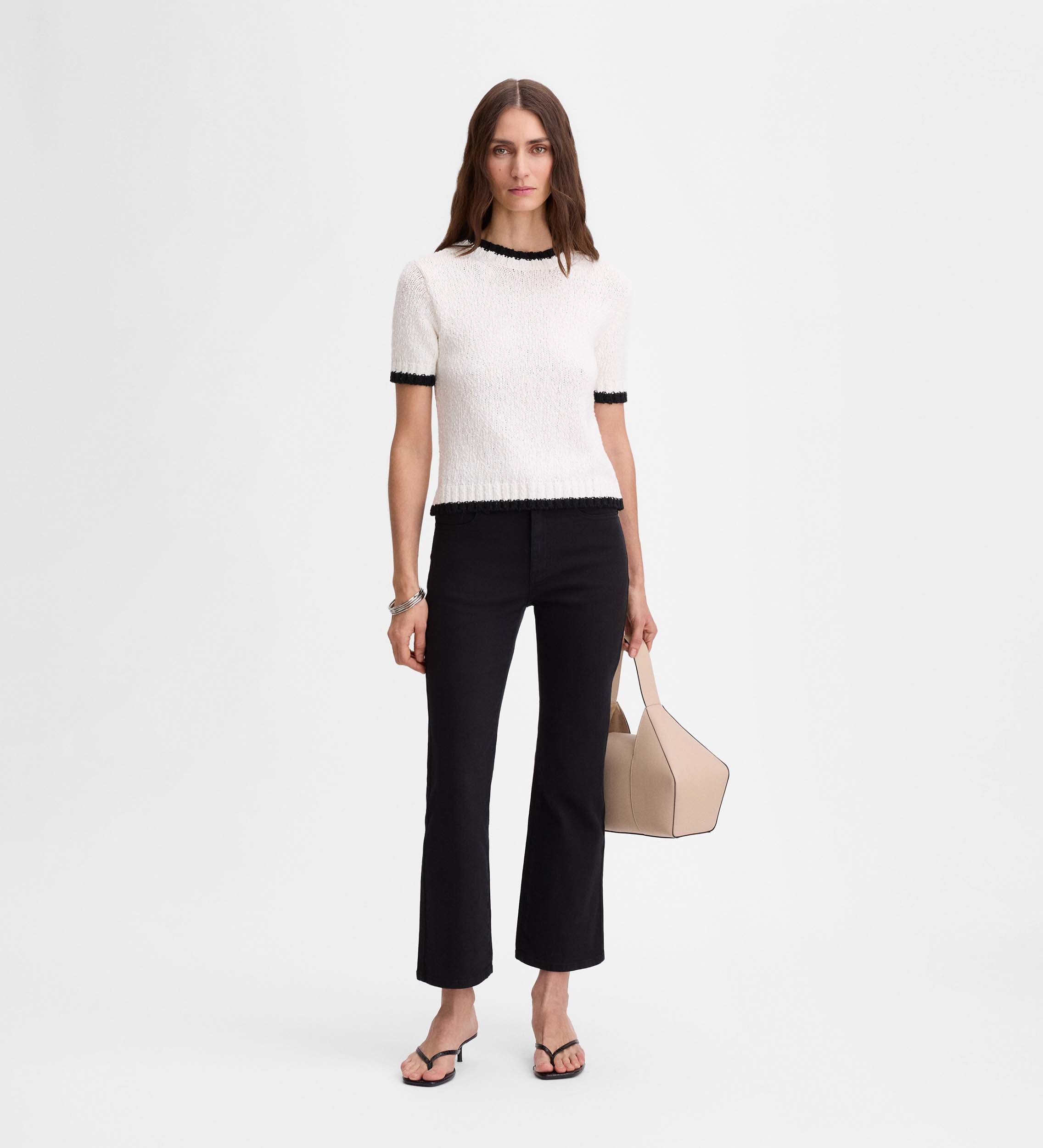 Flared cropped pants
