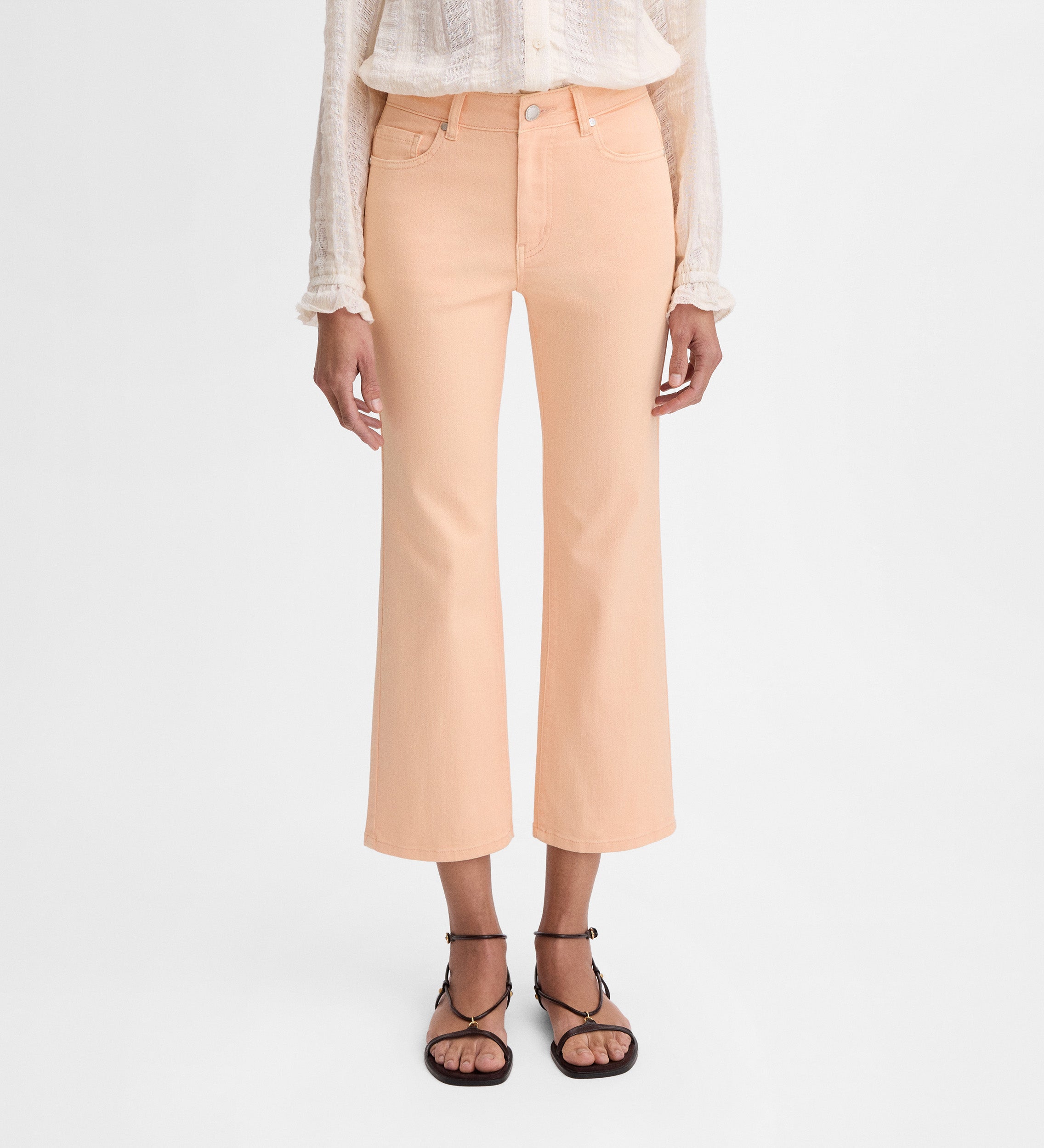 Flared cropped pants