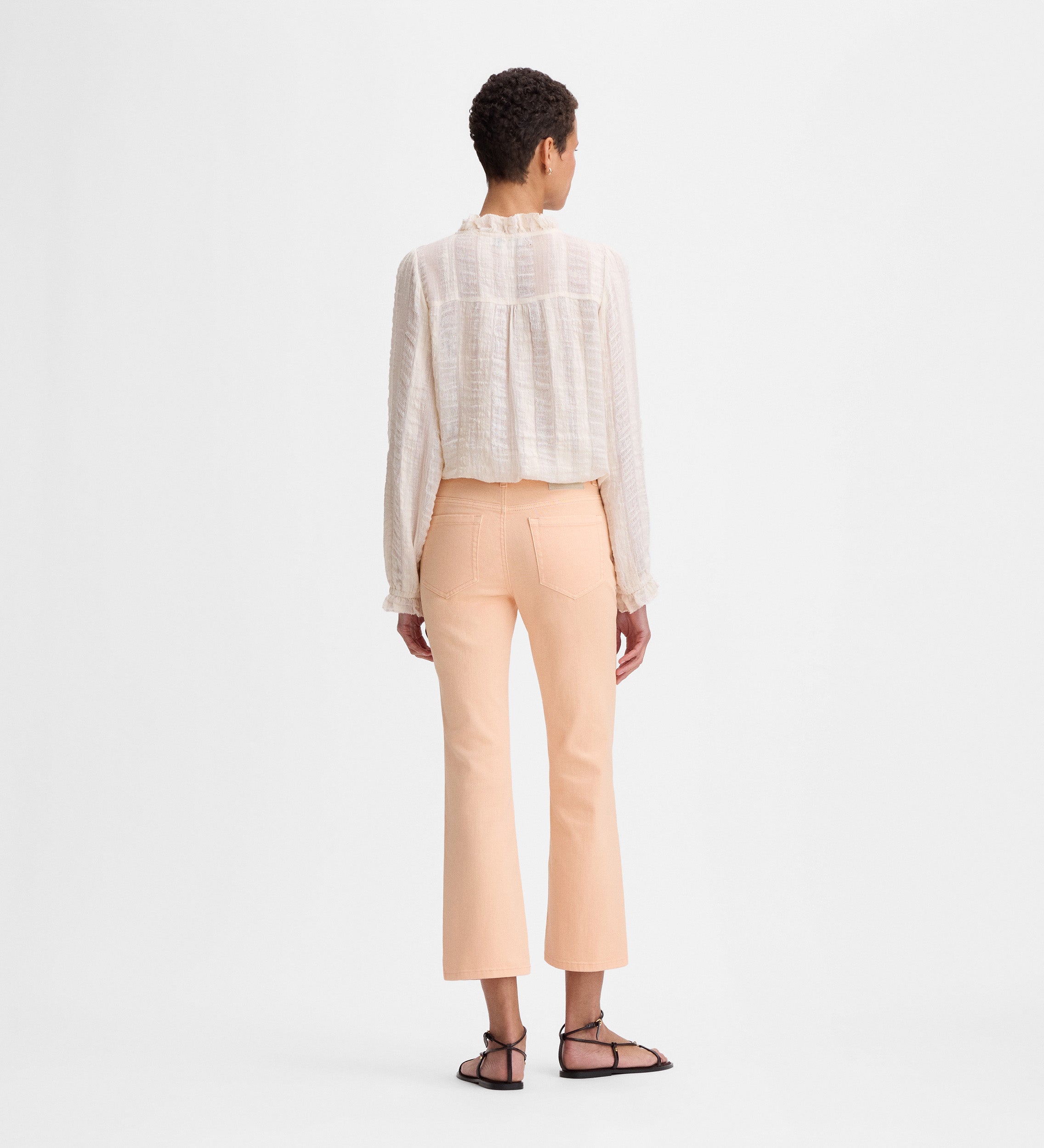 Flared cropped pants
