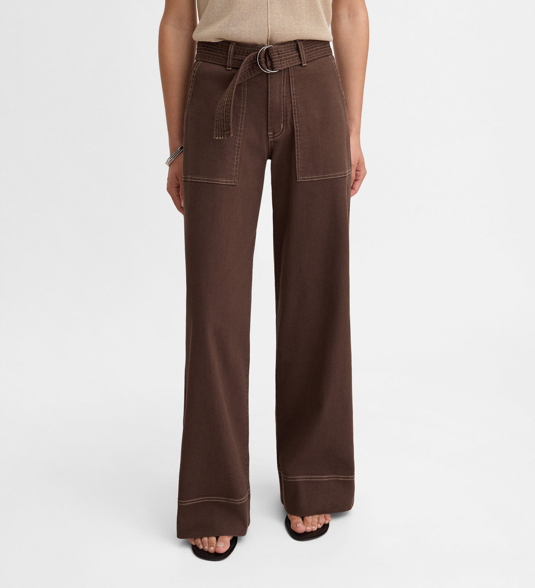 Pantalon en jean surpiqûres
