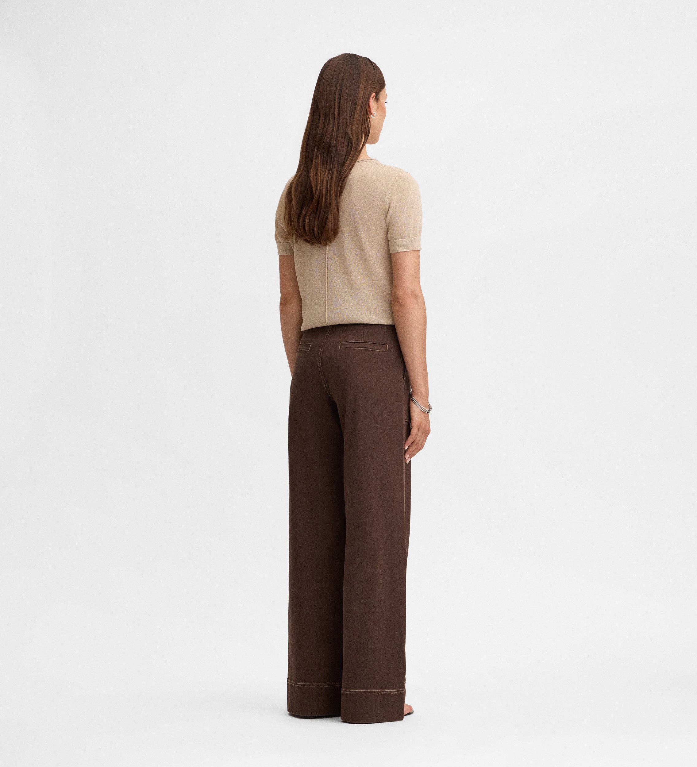 Pantalon en jean surpiqûres