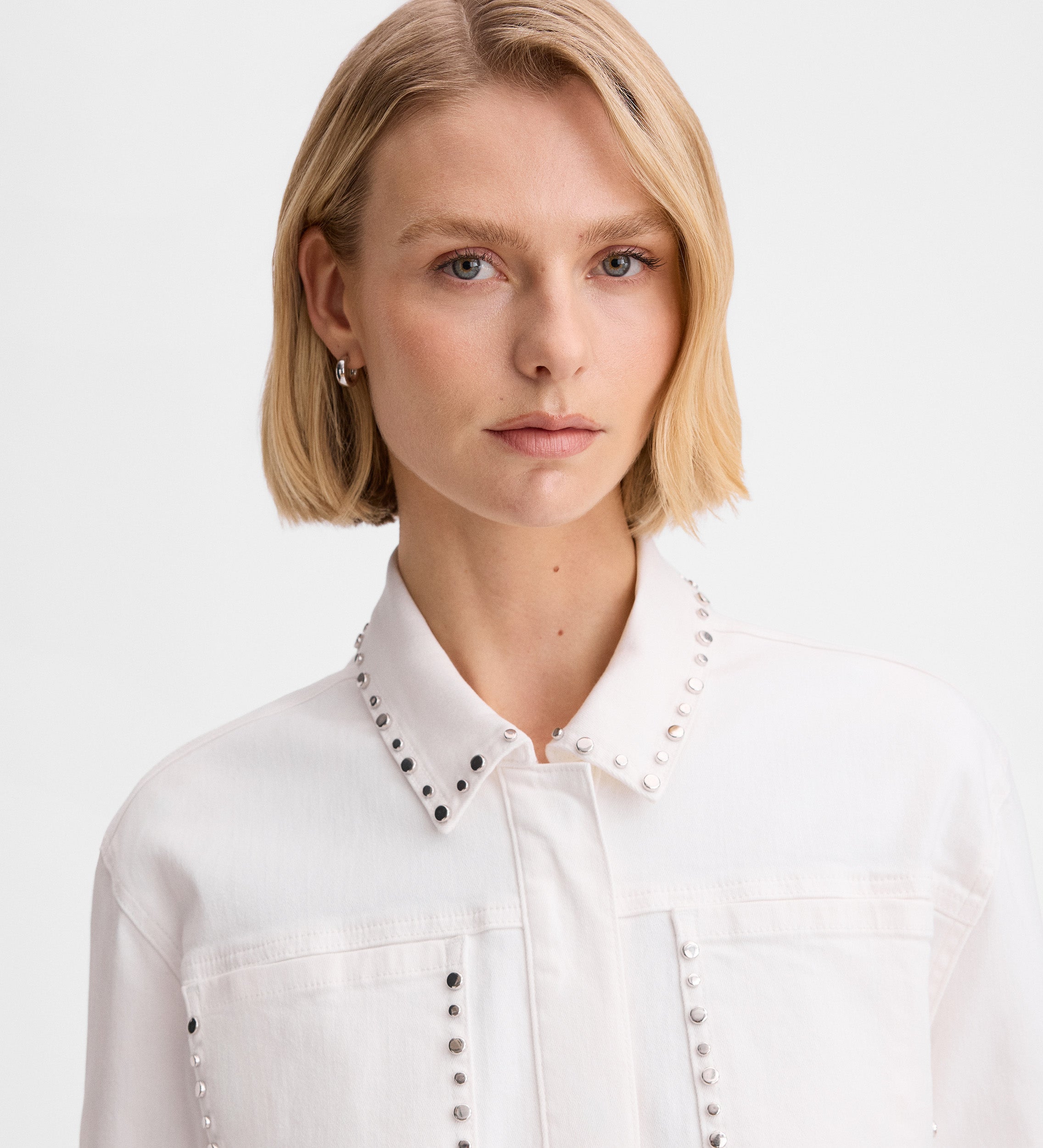 Surchemise en jean rivets