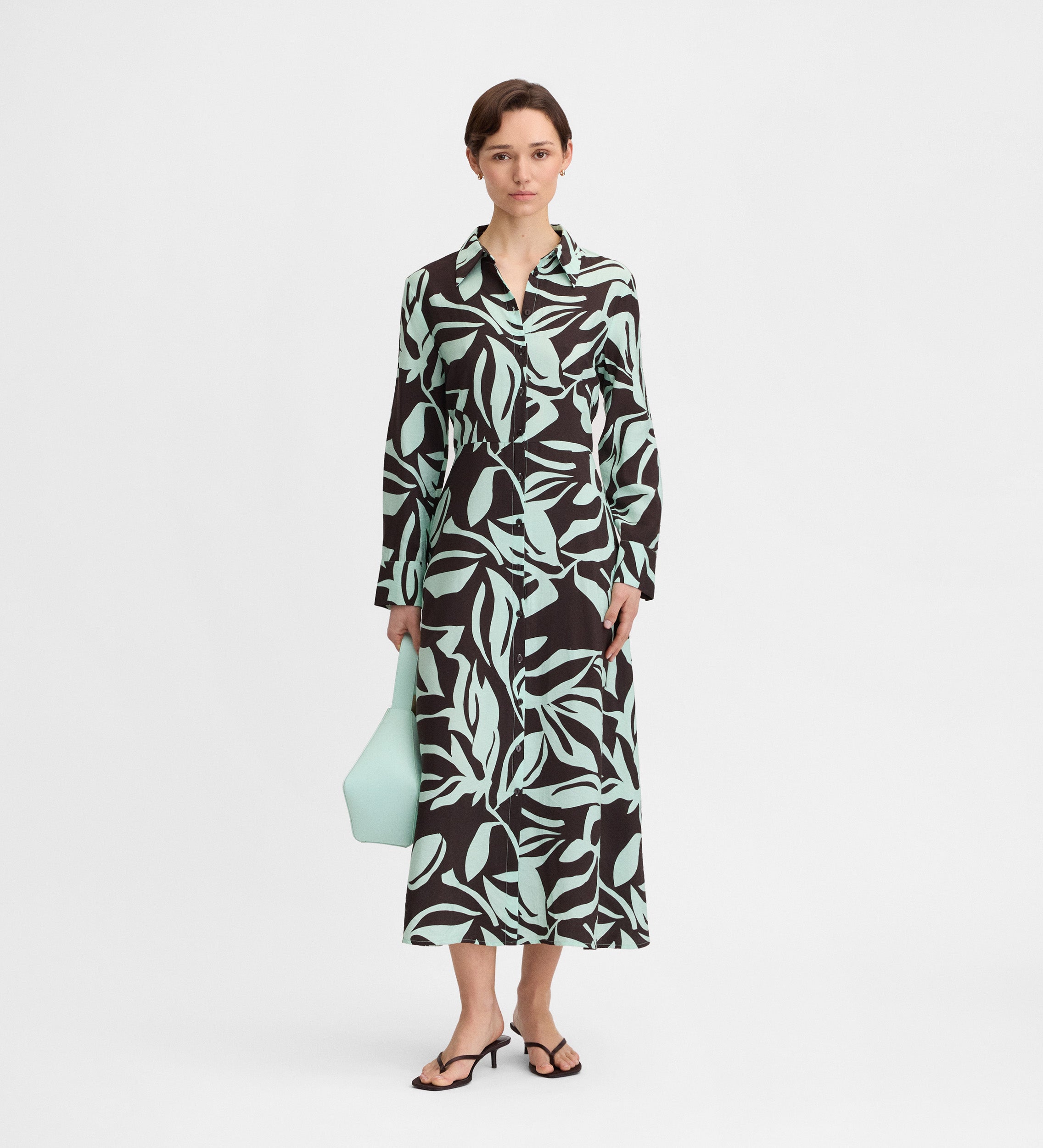 Vestido camisero estampado