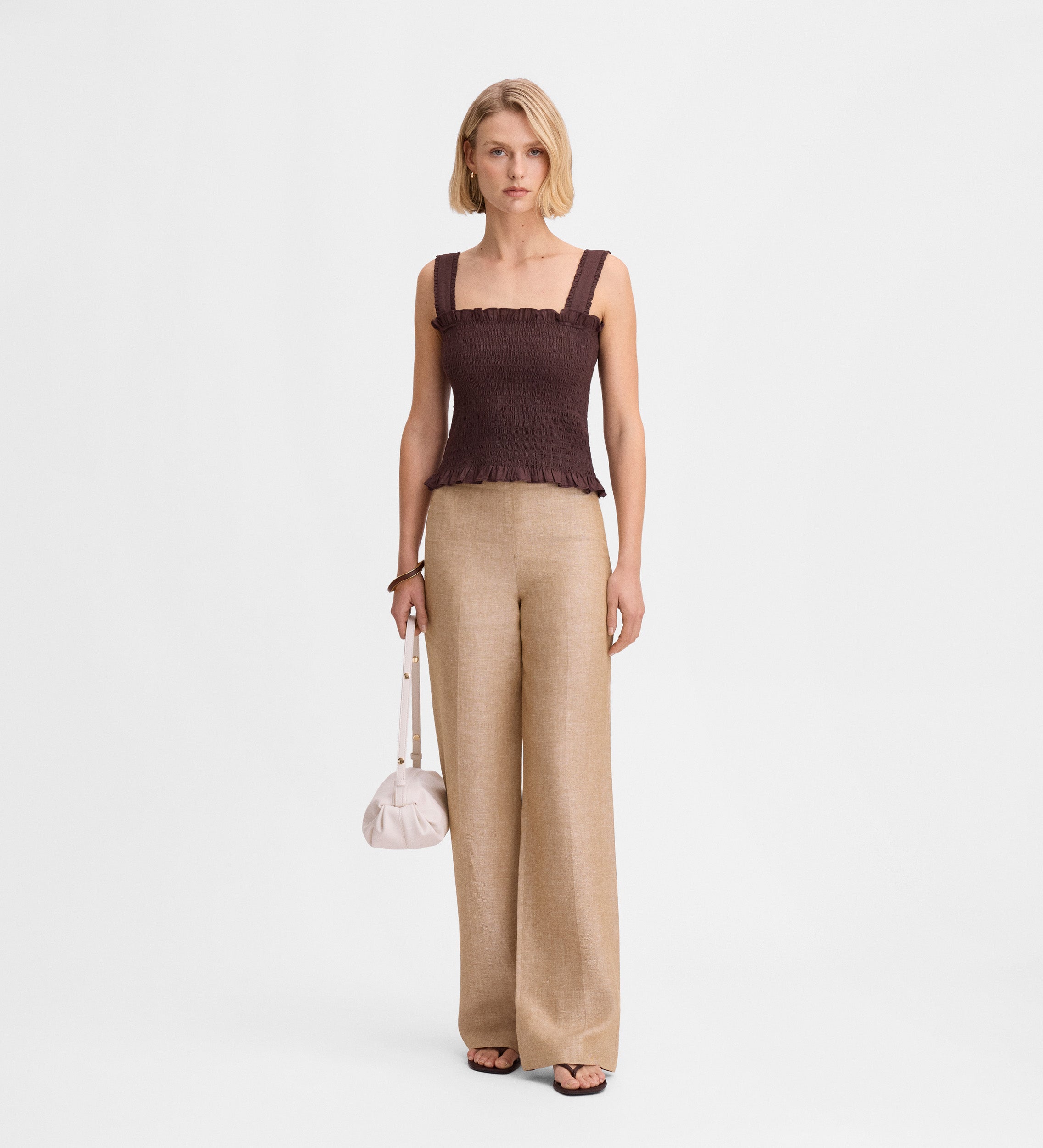 Ruched strappy top