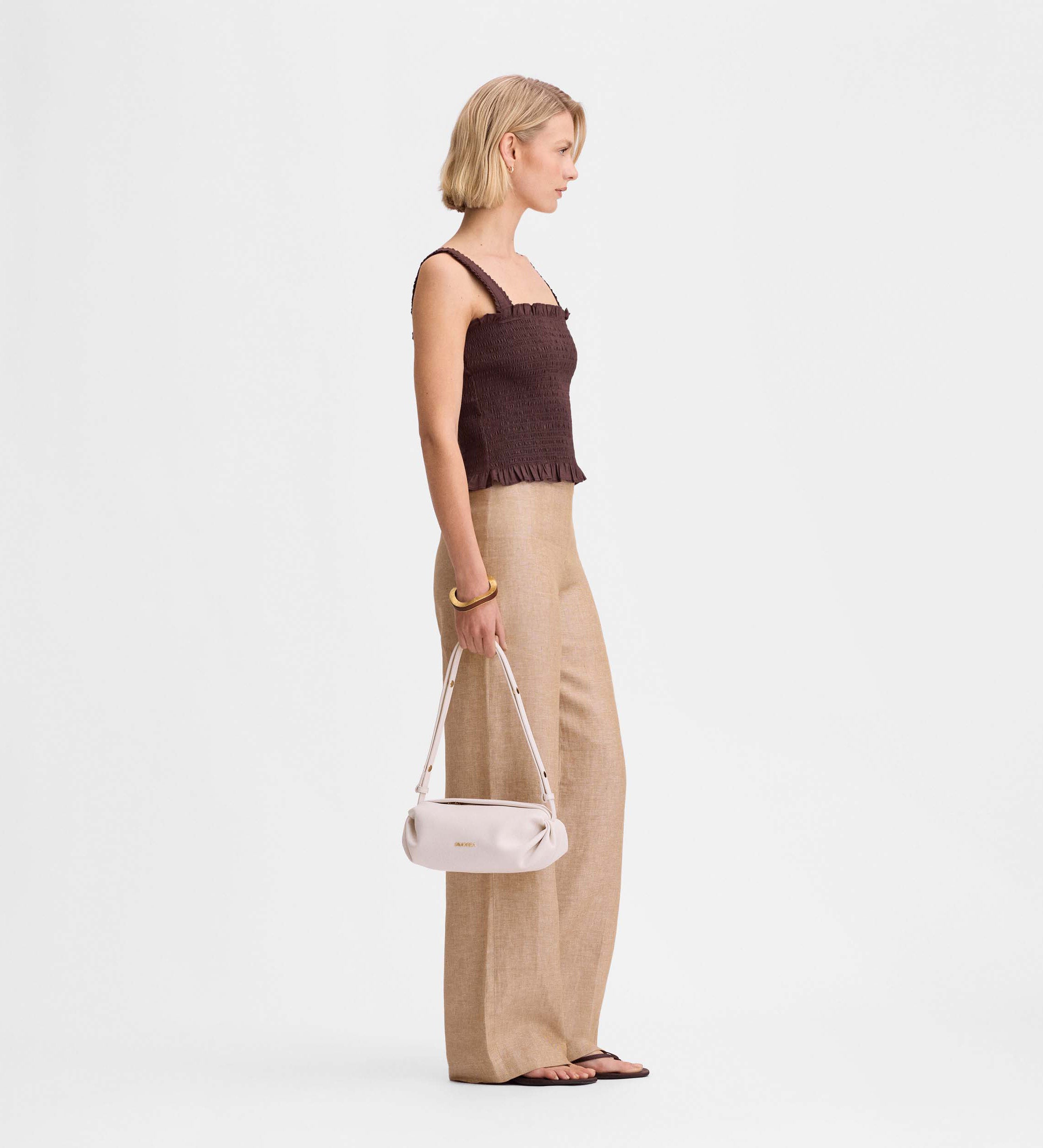 Ruched strappy top
