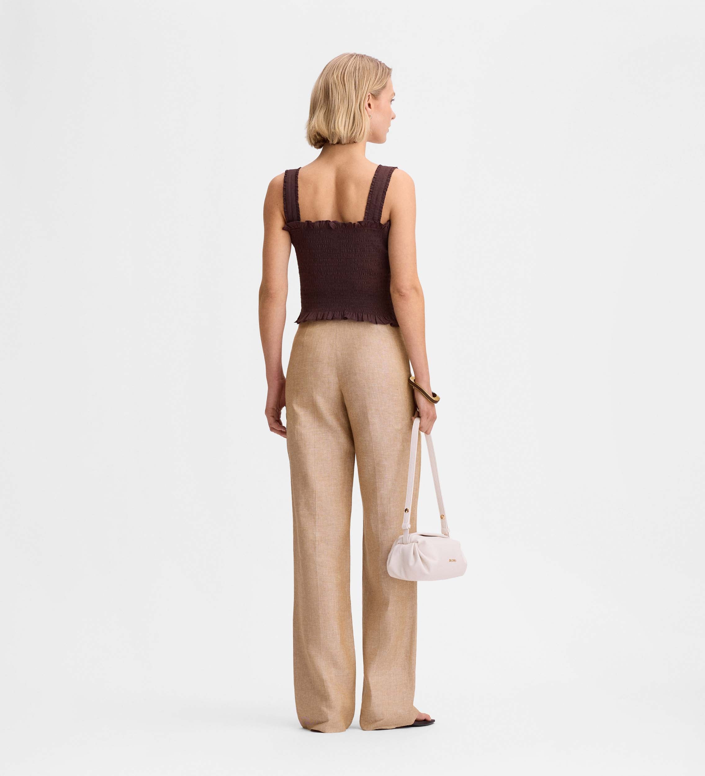 Ruched strappy top