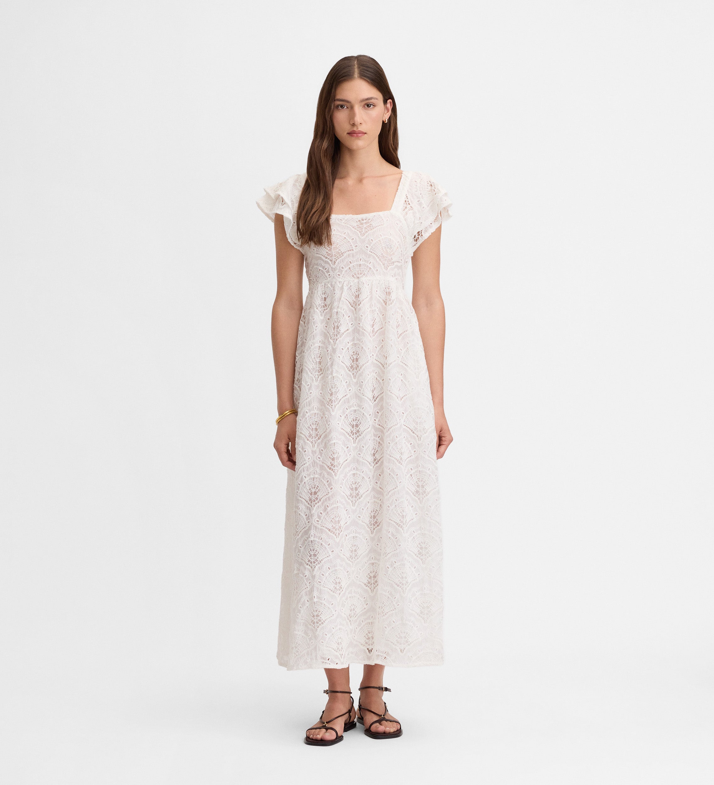 Embroidered long dress